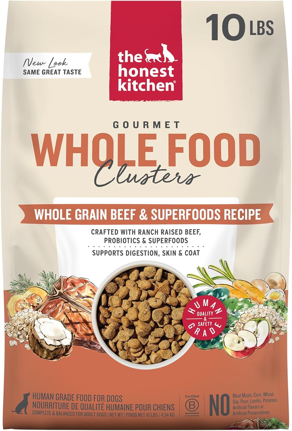 The Honest Kitchen Whole Food Clusters Whole Grain Chicken & Oat Dry Dog Food, 5 lb Bag
