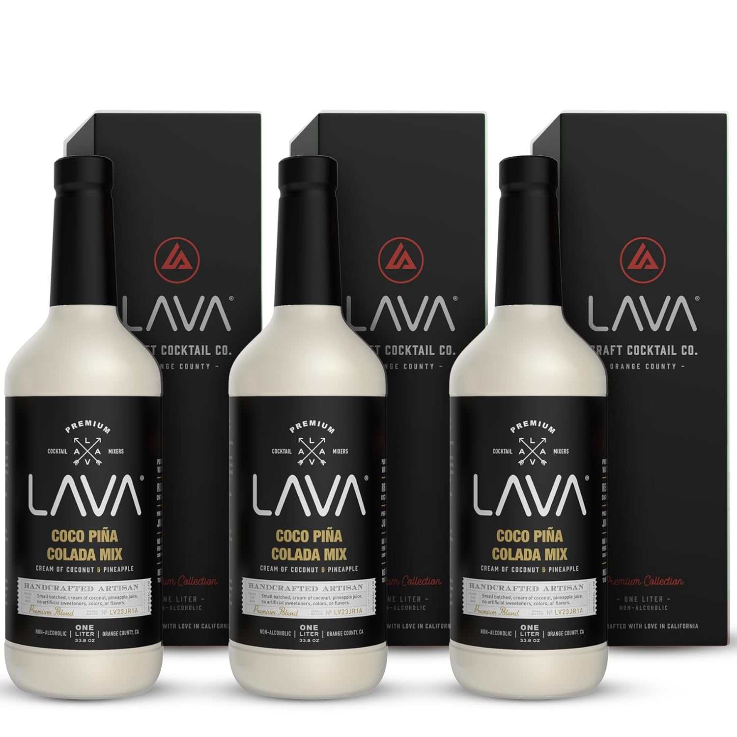 LAVA Premium Spicy Jalapeño Margarita Mix by LAVA Craft Cocktail Co., Made with Real Jalapeños, Agave Nectar, Key Limes, Lots of Flavor and Ready to Use, 1-Liter Glass Bottle