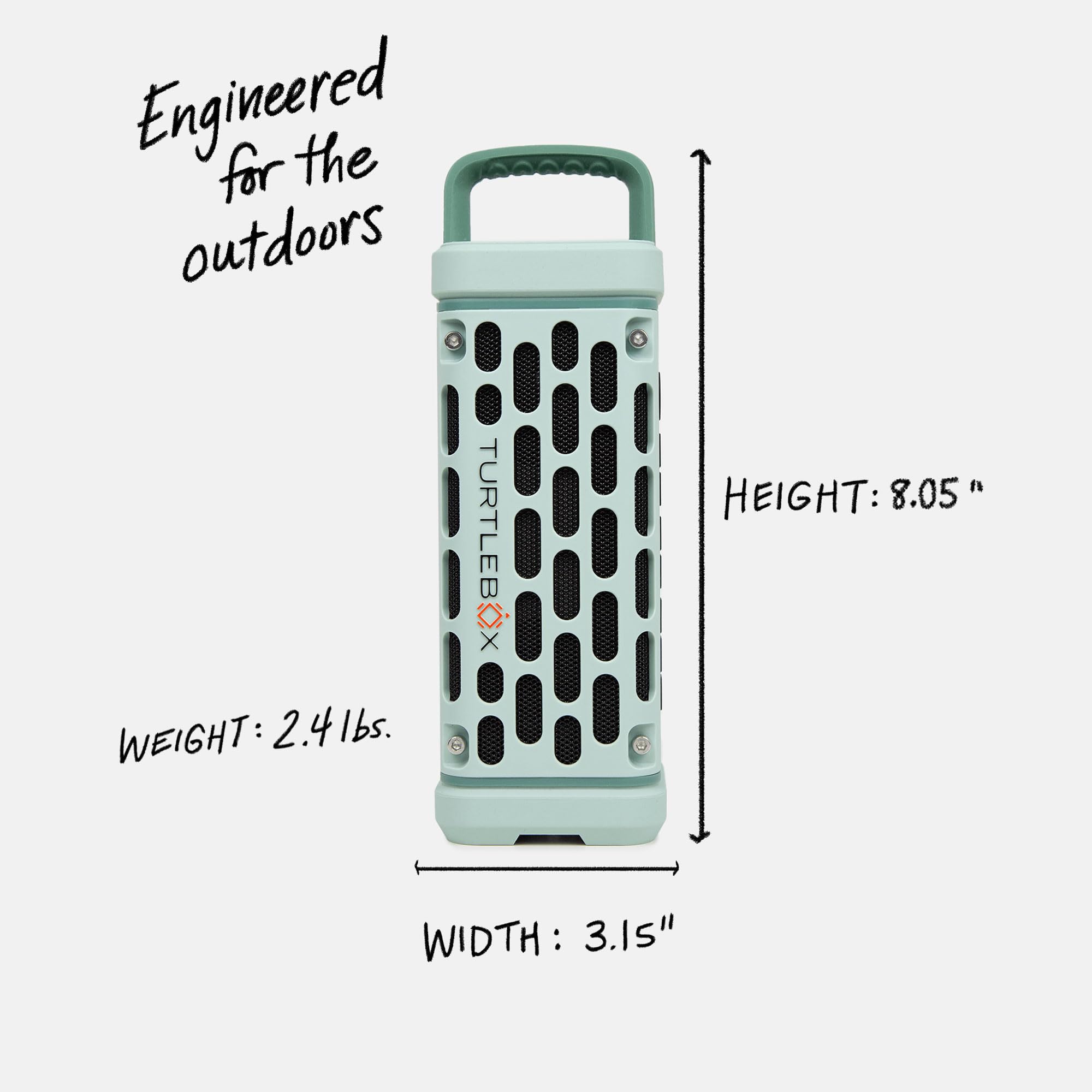 Turtlebox Ranger: Loud! Outdoor Portable Bluetooth 5.4 Speaker | Rugged, Waterproof, Ultra-Portable | Plays to 105db, Deep Bass, Shockproof, Unlimited Pairing for Full Stereo Experience, Tan