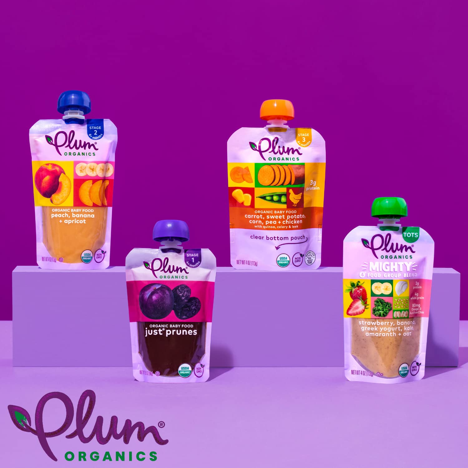 Plum Organics Variety Pack, 12+ Months – Toddler’s Flavor Expedition – Mighty Builder Organic Fruit & Veggie Pouches – 4 oz Pouch, Pack of 18 (Amazon Exclusive)