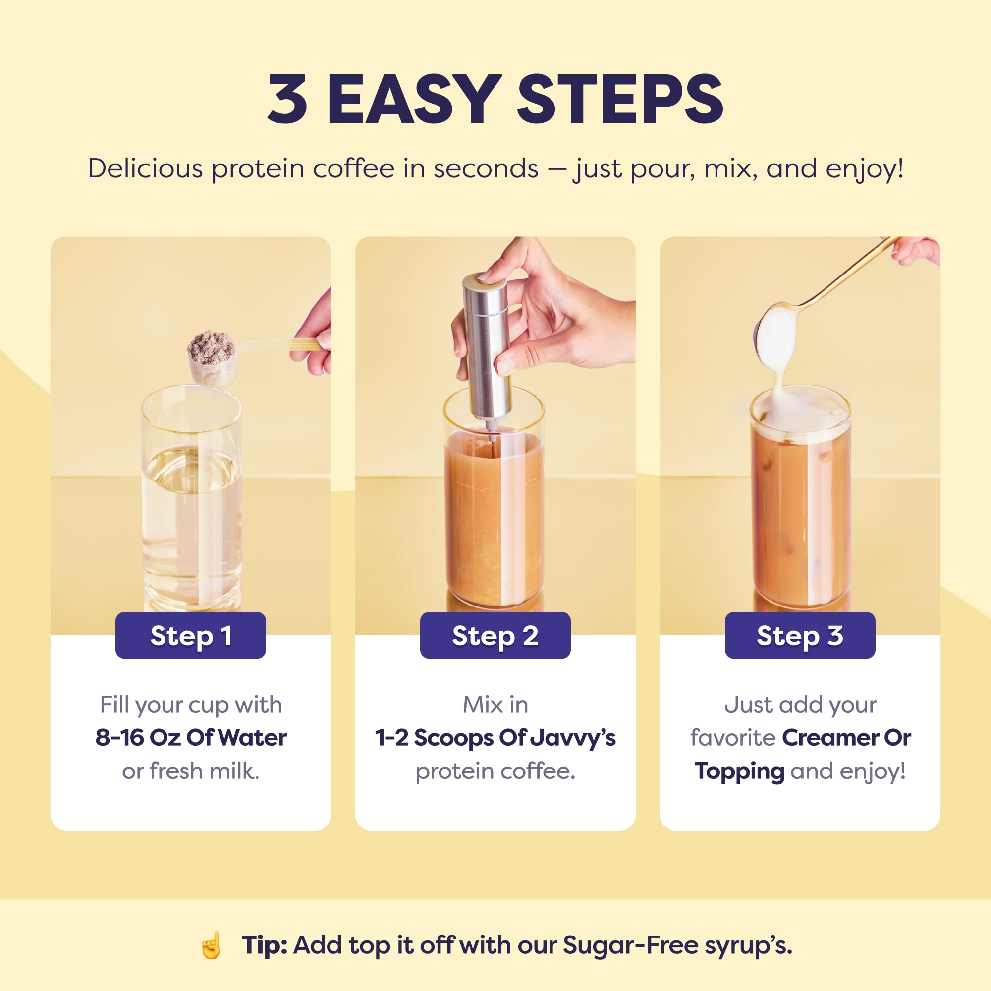 Caramel Protein Iced Coffee - Premium Whey Protein & Instant Iced Coffees - 100% Natural Cold Brew - Zero Artificial Flavors & Sweeteners, 80 mg Caffeine Per Serving, No Added Sugar, 20 Servings
