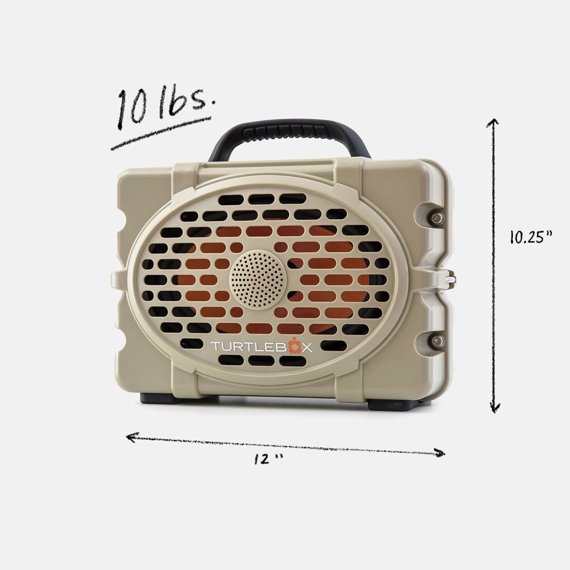 Turtlebox Original Gen 3: Portable Outdoor Bluetooth Speaker – Ultra-Loud (120dB), Waterproof (IP67), Rugged, Impact-Resistant, 3-Day Battery | Party Mode: Unlimited Pairing for Stereo Sound, Tan