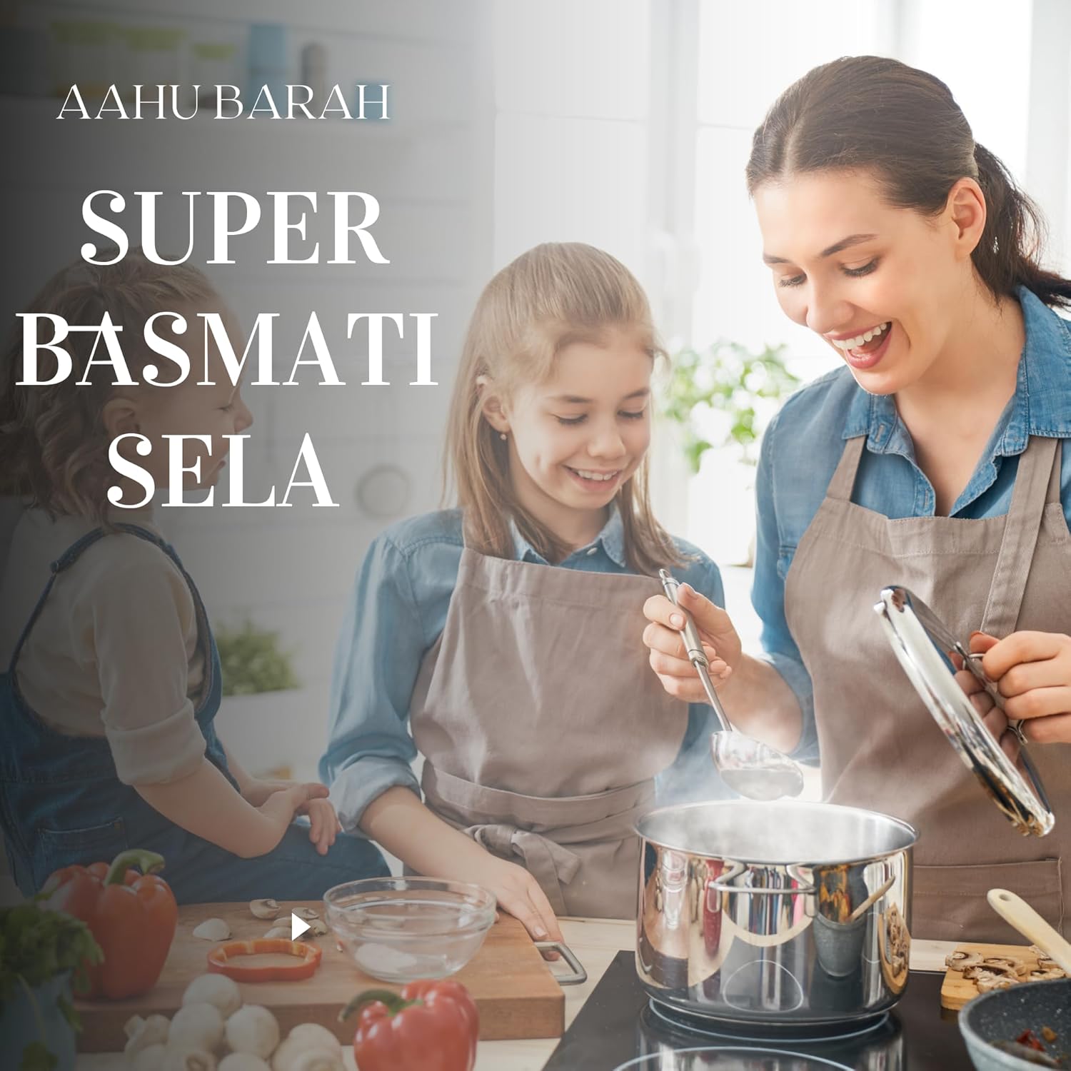 Aahu Barah Basmati Sela Rice - Extra-Long Grain for Superior Culinary Delights 10lb Pack