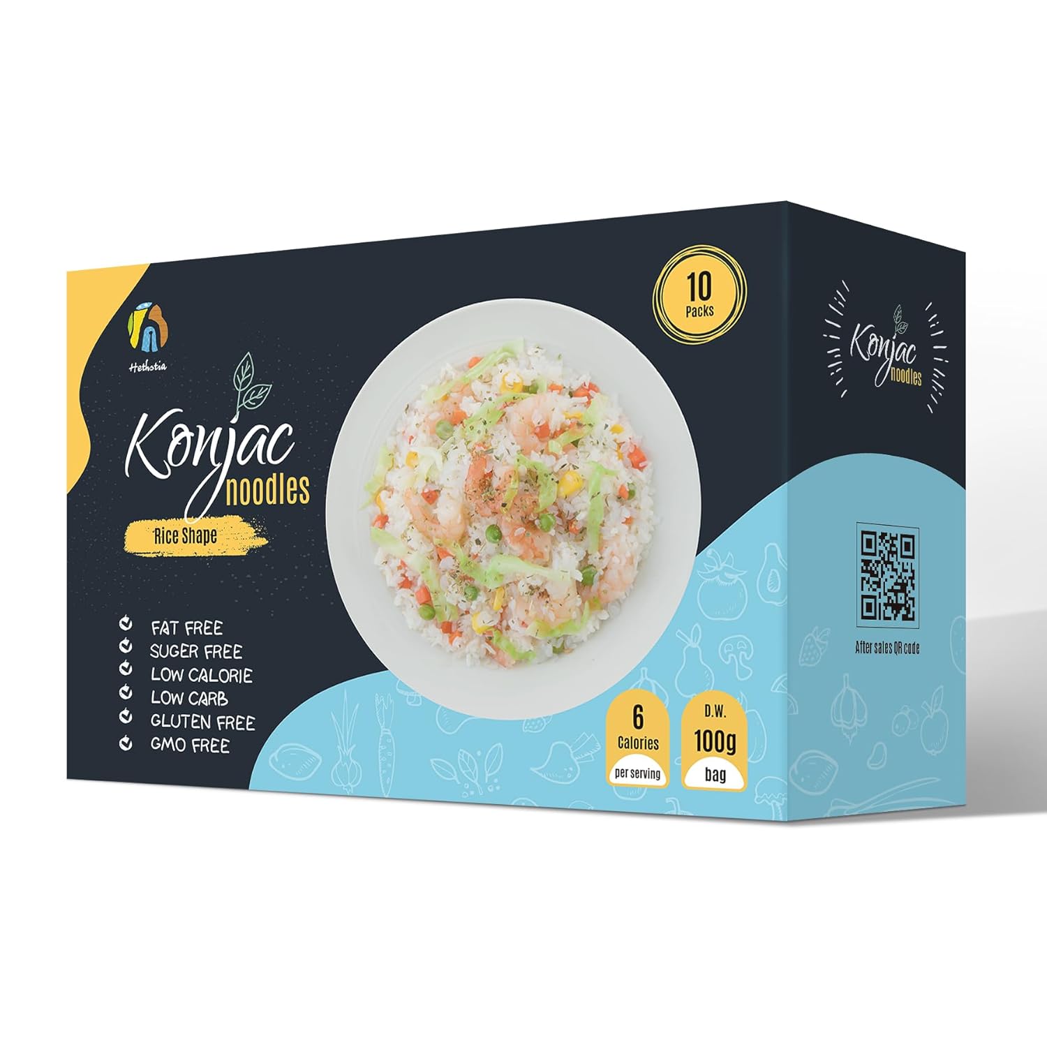 Hethstia Konjac Noodles, 10 Packs Shirataki Spaghetti – Low Carb, Low Calorie, Ready to Eat Konjac Pasta – Keto, Gluten-Free, Vegan, Fat-Free, 0 Sugar, Healthy Low Carb Pasta Substitute