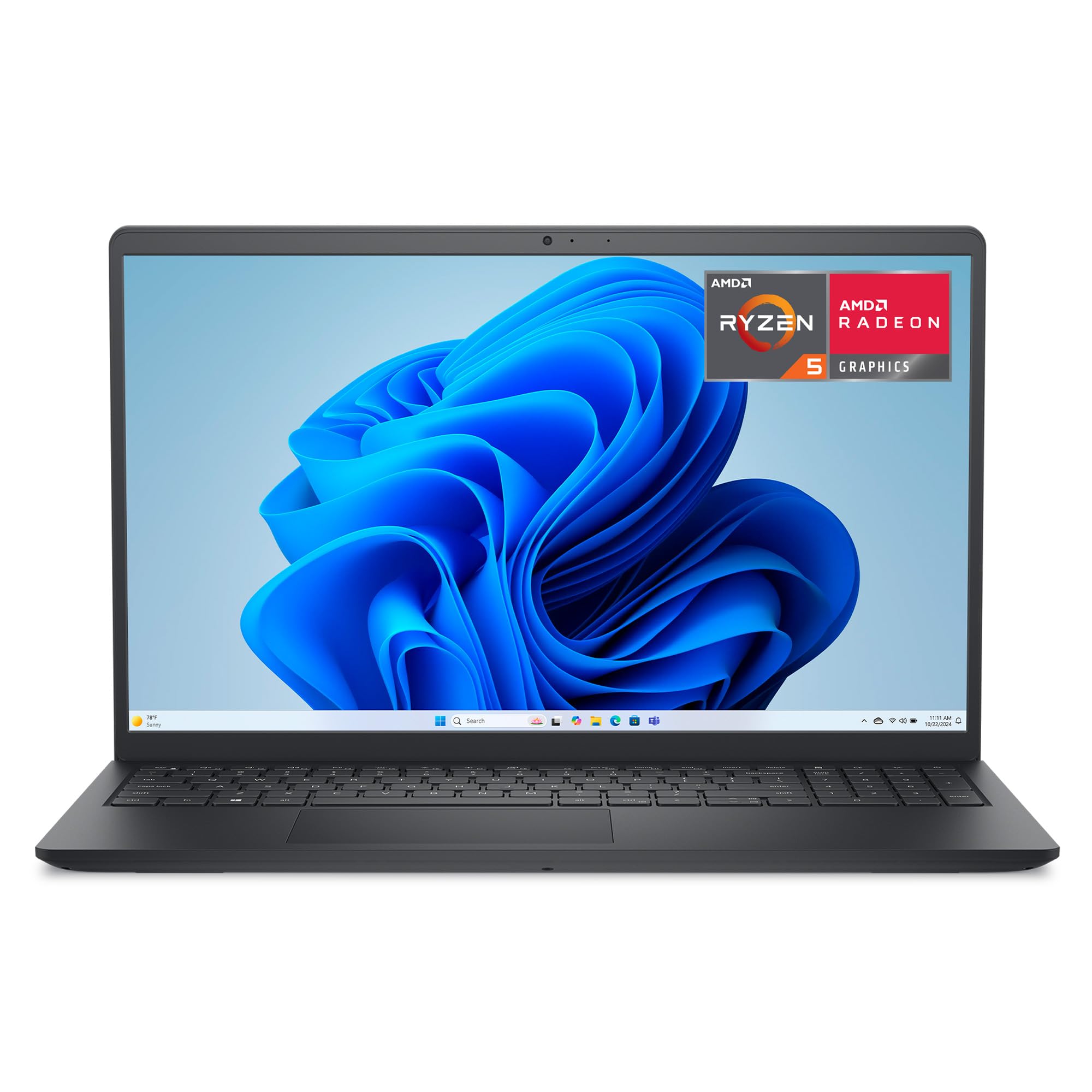 Dell 15 Laptop DC15250-15.6-inch FHD 120Hz Display, Intel Core 3 Processor 100U, 8GB DDR4 RAM, 512GB SSD, Intel UHD Graphics, Windows 11 Home, Onsite Service - Carbon Black