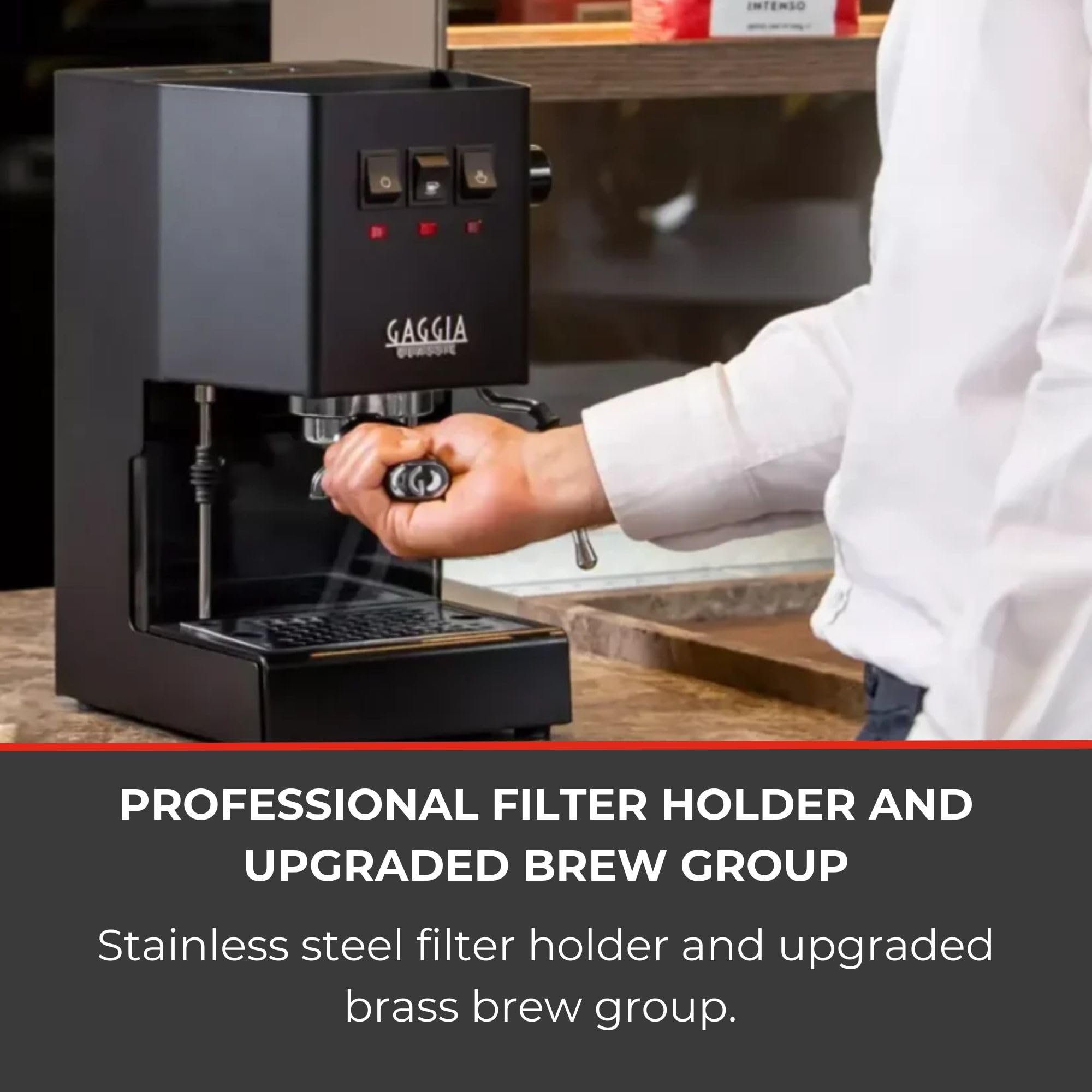 Gaggia RI9380/46 E24 Espresso Machine, Brushed Stainless Steel