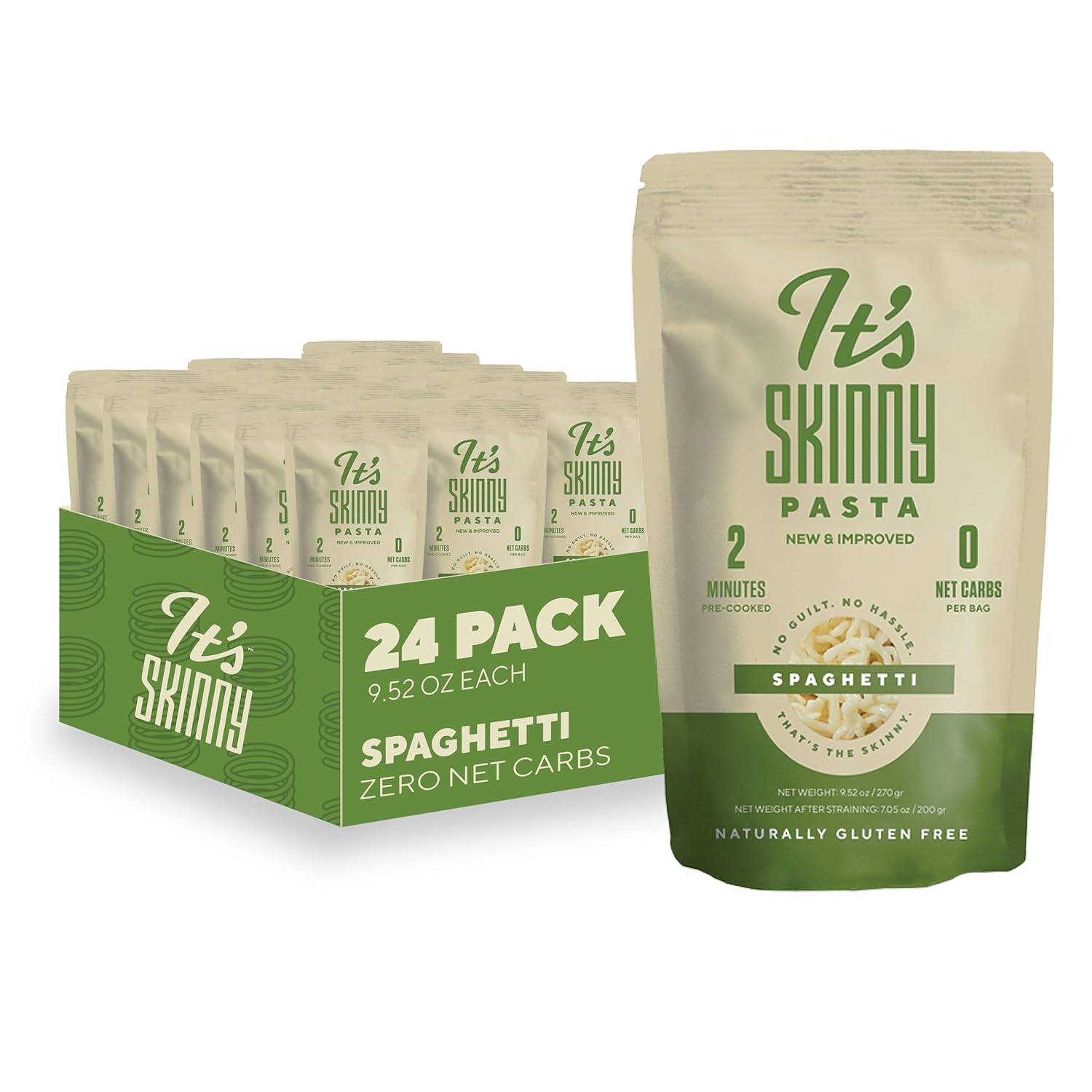 It’s Skinny Fettuccine Pasta – Low Carb Pasta, Gluten Free, Keto & Vegan-Friendly, Shirataki Konjac, Sugar-Free, High in Fiber, Only 4.5 Calories Per Serving, Ready in 2 Minutes (6 Packs)