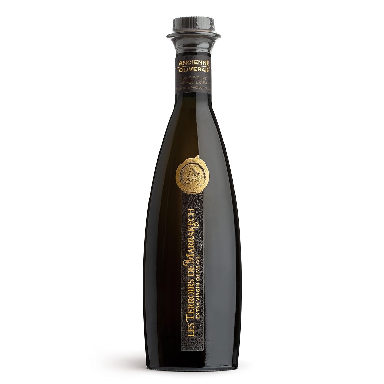 Les Terroirs De Marrakech Extra Virgin Olive Oil, Polyphenol Rich Olive Oil, Moroccan Cold Pressed EVOO Oil, Keto Organic Olive Oil, USDA Certified, Award Winning, Carbon Neutral, 17fl oz. Bottle