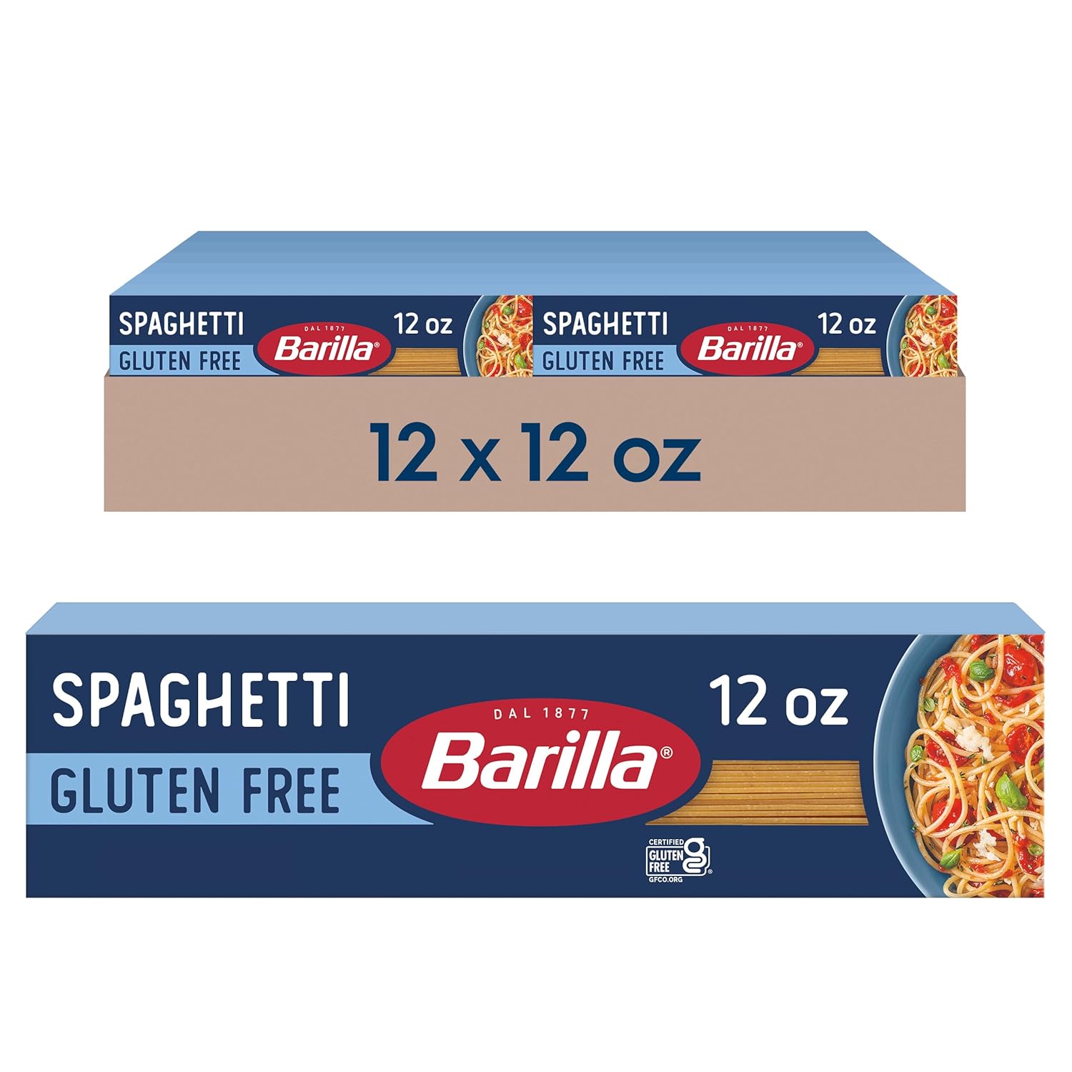 BARILLA Gluten Free Elbows Pasta, 12 Ounce (Pack of 8) - Non-GMO Gluten Free Pasta Made with Blend of Corn & Rice - Vegan Pasta