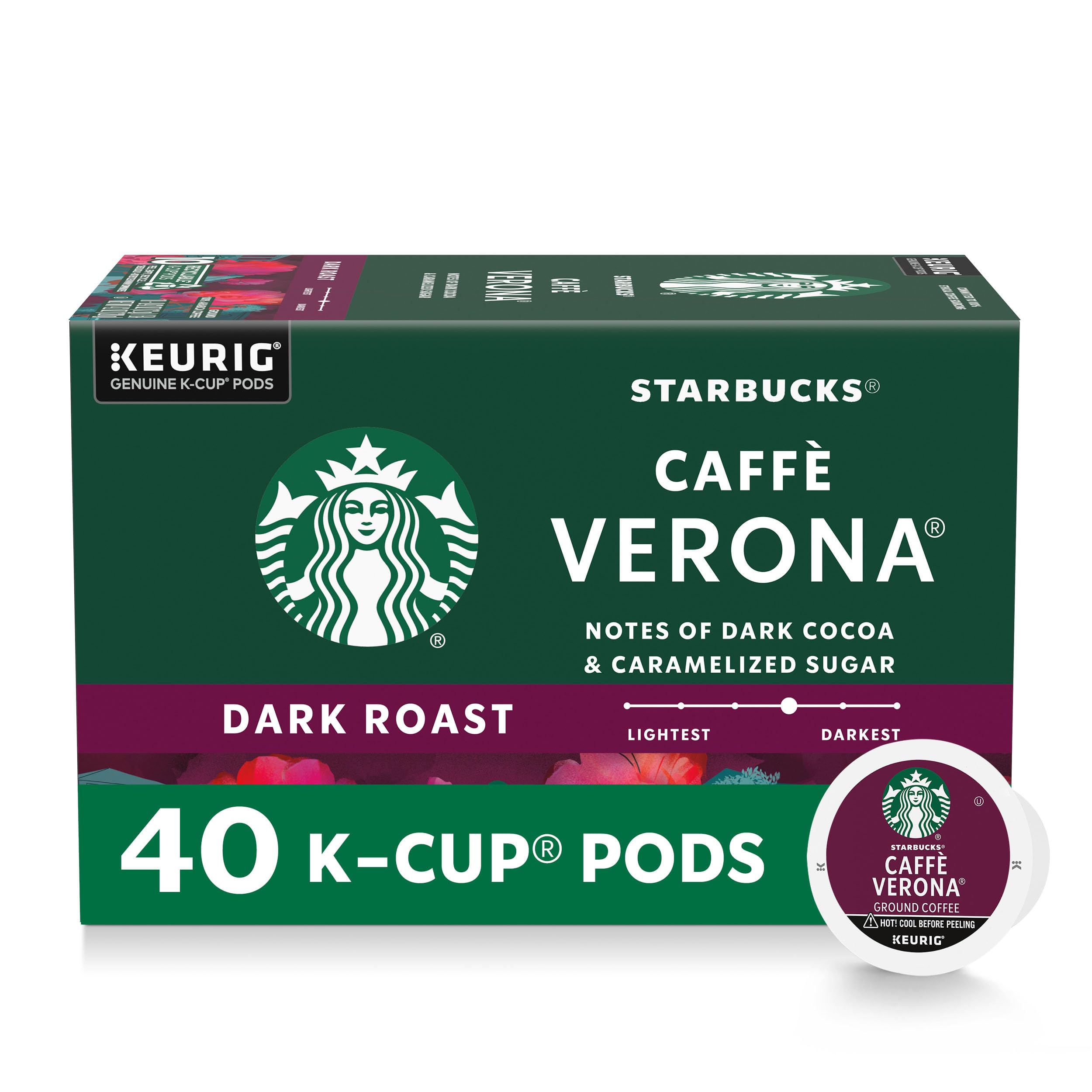 Starbucks K-Cup Coffee Pods, Dark Roast Hot or Iced Coffee, French Roast, 96 Keurig Pods