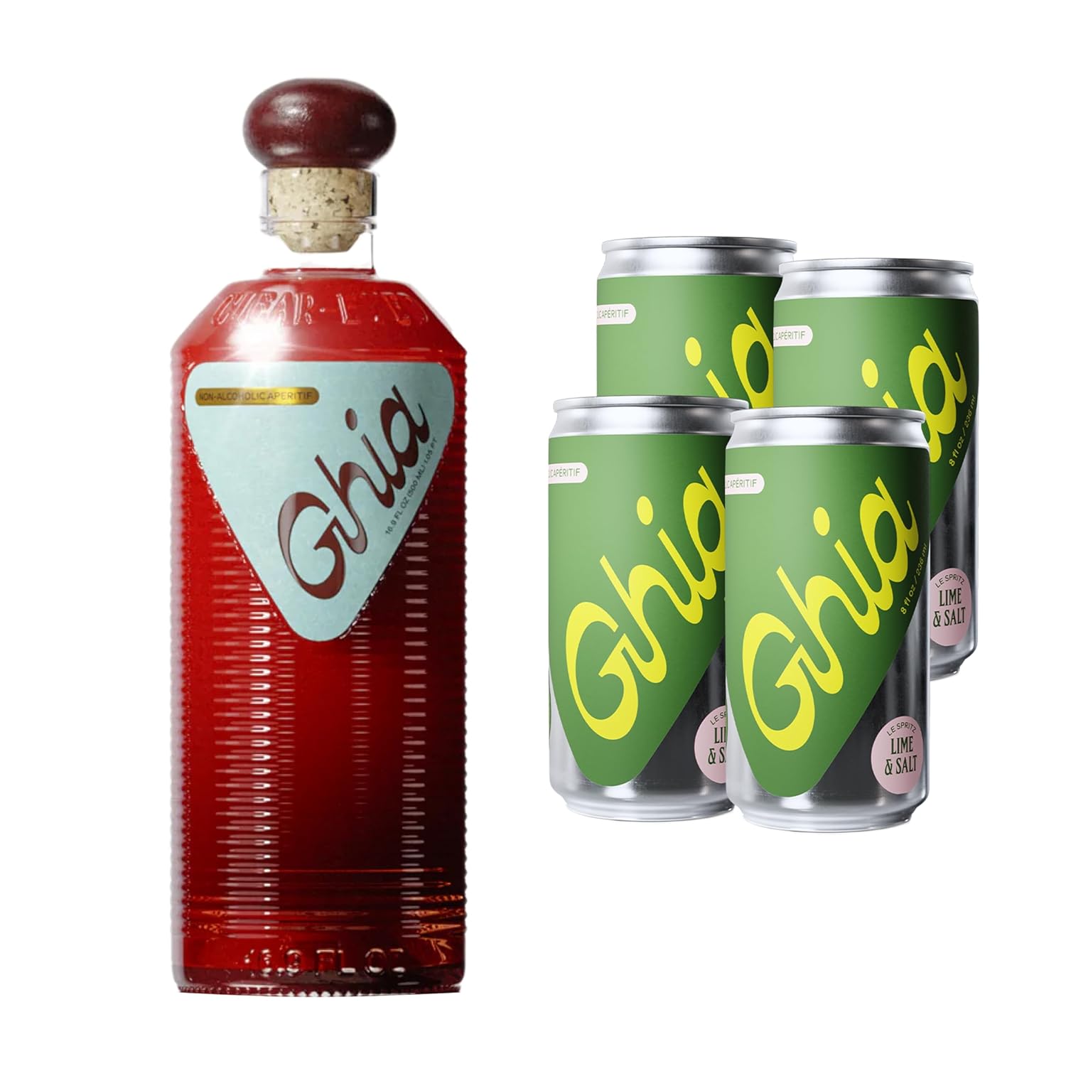 Ghia Non-Alcoholic Apéritif - 500ml | Botanical Mediterranean-Inspired Spirit Cocktail Mixer with Notes of Citrus, Rosemary & Bitter Herbs - Vegan, No Added Sugar, No Artificial Flavors, Caffeine-Free