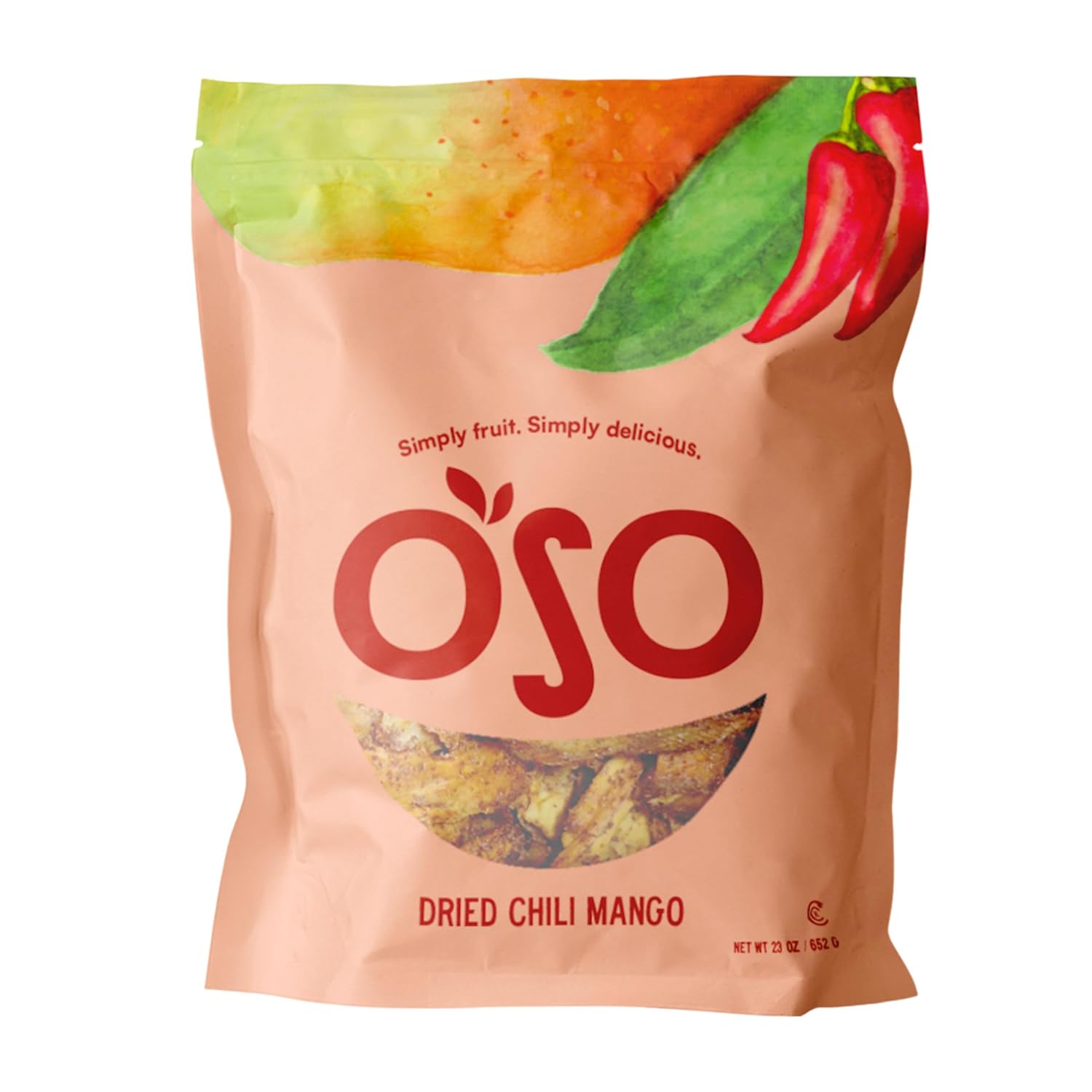 Oso Snacks Dried Mango Slices – Premium Quality, Large Pieces Only! No Added Sugar, No Preservatives, 100% Fruit! One Ingredient. No GMO. Vegan. Naturally Sweet & Delicious Healthy Snack.
