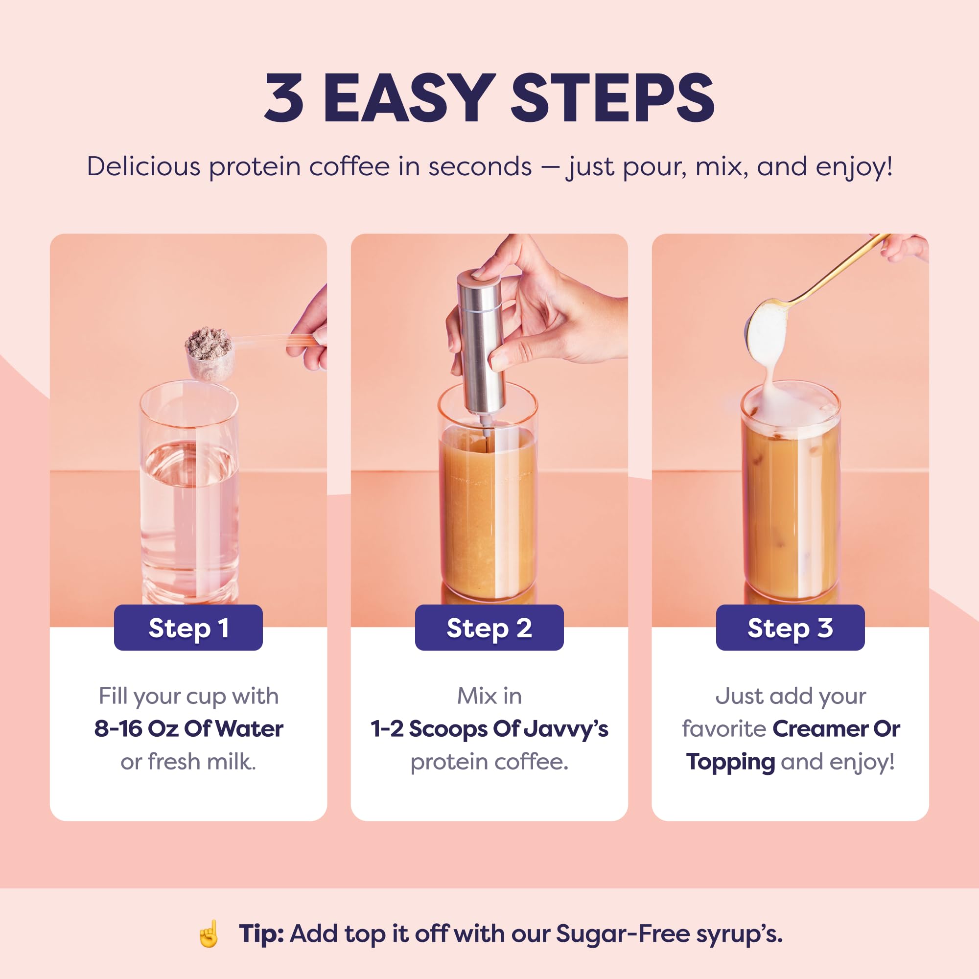 Caramel Protein Iced Coffee - Premium Whey Protein & Instant Iced Coffees - 100% Natural Cold Brew - Zero Artificial Flavors & Sweeteners, 80 mg Caffeine Per Serving, No Added Sugar, 20 Servings