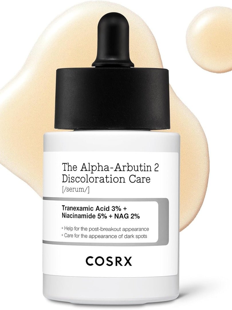 COSRX 2% Alpha Arbutin Discoloration Care Face Serum with Niacinamide, Glutathione & Tranexamic Acid, 1.7 fl oz – Serum for Face, Korean Skin Care