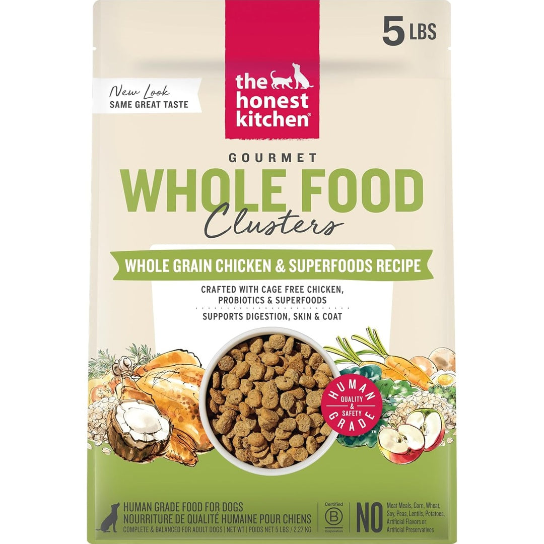 The Honest Kitchen Whole Food Clusters Whole Grain Chicken & Oat Dry Dog Food, 5 lb Bag