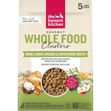 The Honest Kitchen Whole Food Clusters Whole Grain Chicken & Oat Dry Dog Food, 5 lb Bag