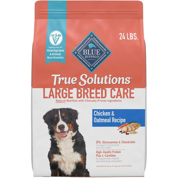 Blue Buffalo True Solutions Large Breed Care Natural Dry Dog Food for Adult Large Breed Dogs, Chicken, 24-lb. Bag