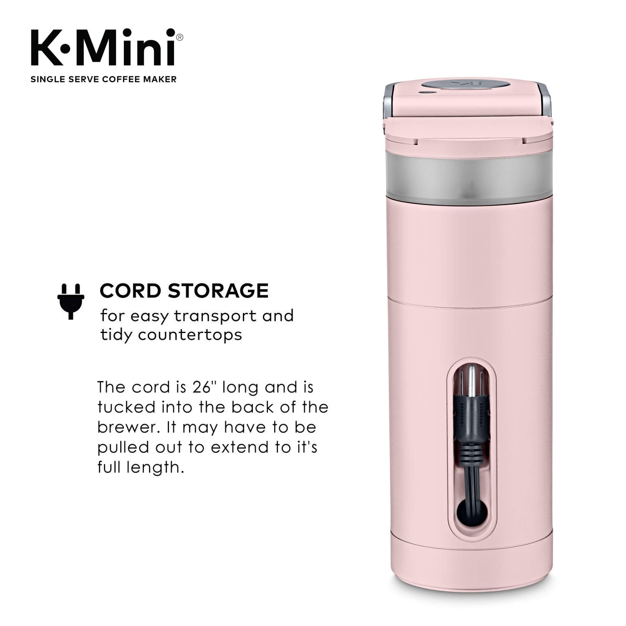 Keurig K-Mini Single Serve K-Cup Pod Coffee Maker, 6 to 12oz Brew size, with Cord Storage, Perfect for Small Spaces, Black