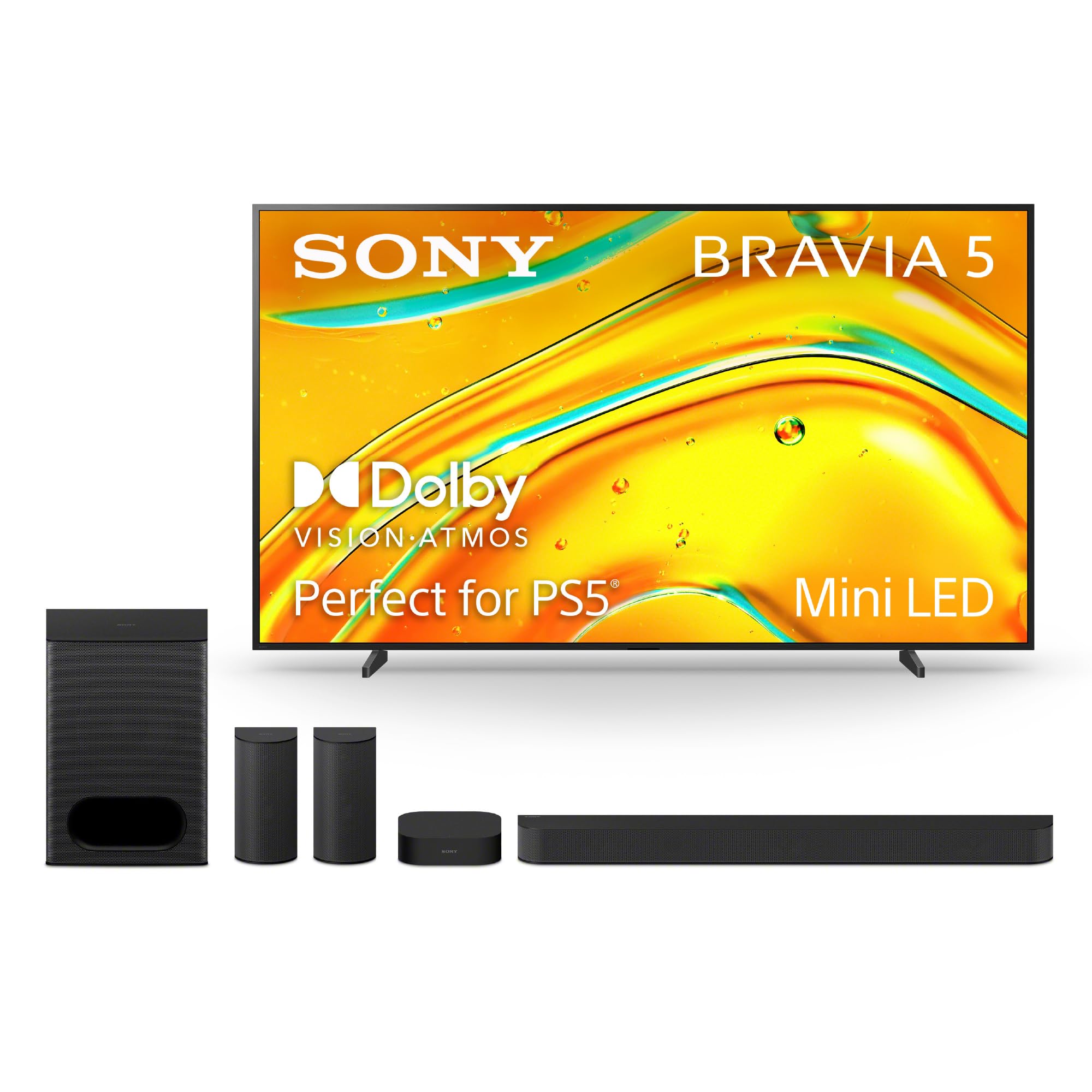 Sony BRAVIA 5 65 Inch TV, Mini LED, 4K Smart Google TV, XR Processor with AI Technology,120hz Television with Dolby Vision/Atmos, Exclusive Features for PlayStation®5, K-65XR50