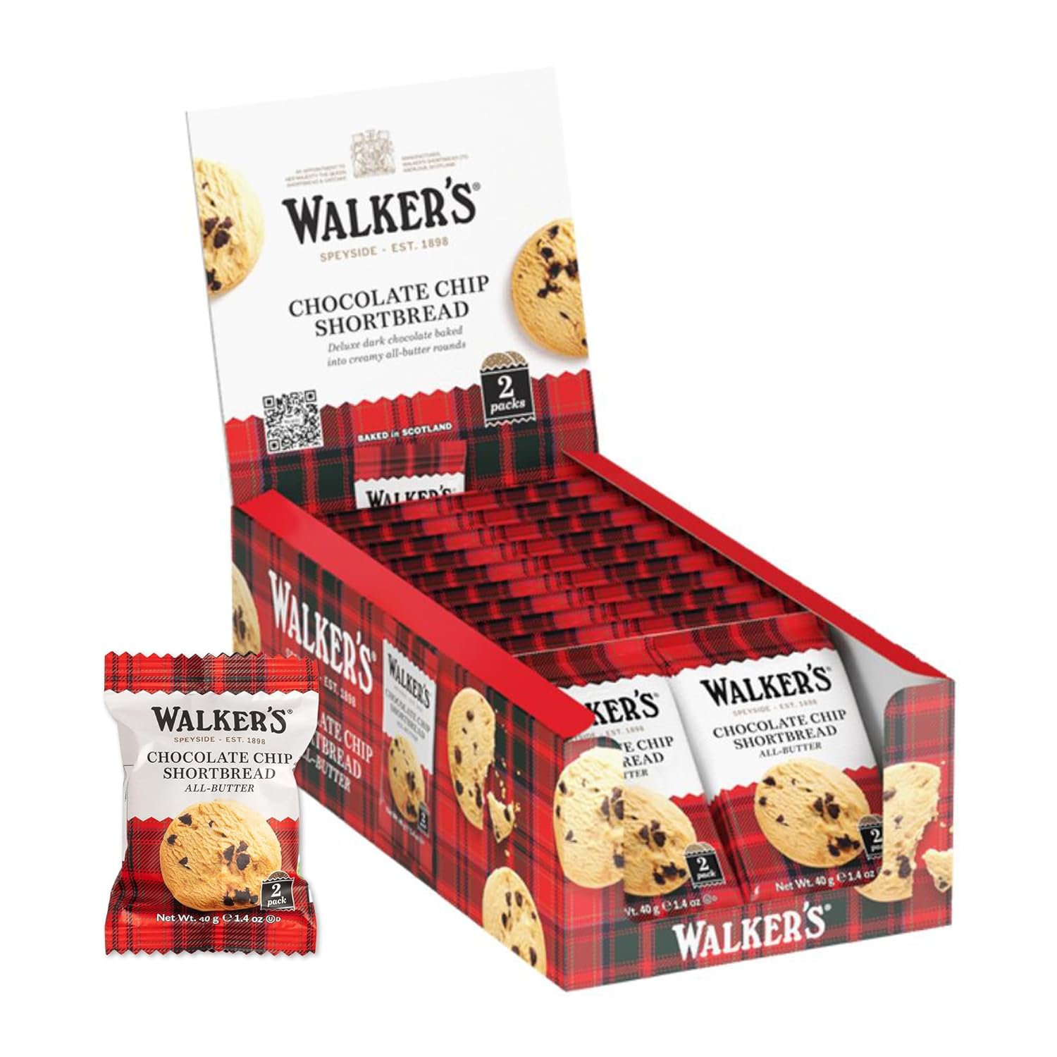 Walker's Shortbread Fingers, Pure Butter Shortbread Cookies, 1.4 Oz (Pack of 24)