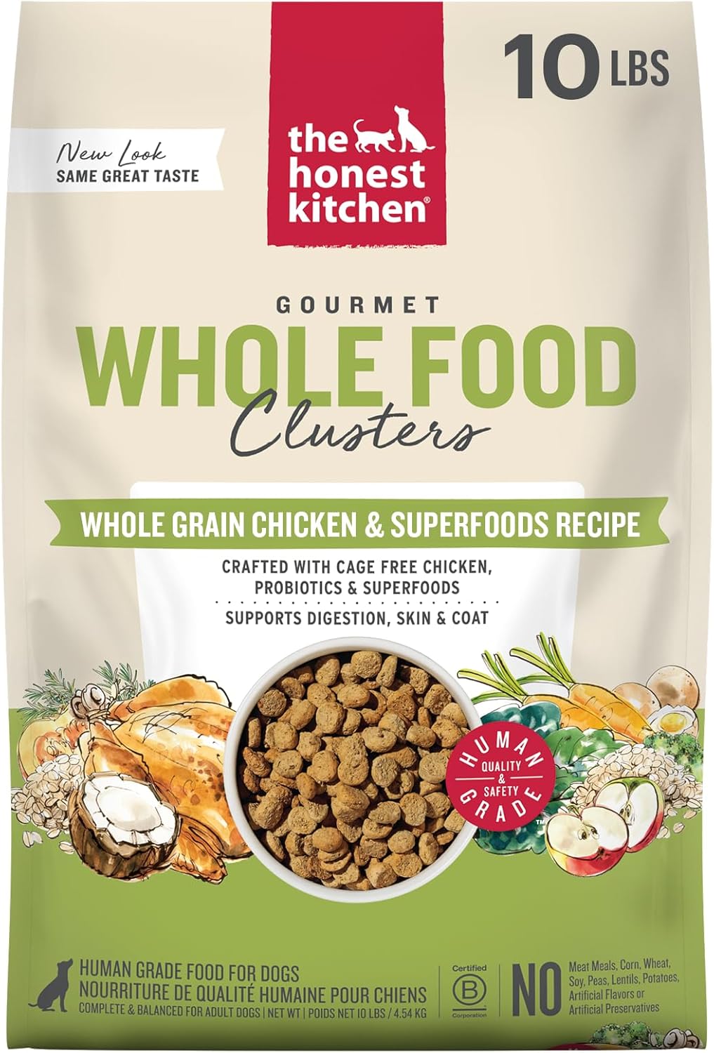 The Honest Kitchen Whole Food Clusters Whole Grain Chicken & Oat Dry Dog Food, 5 lb Bag