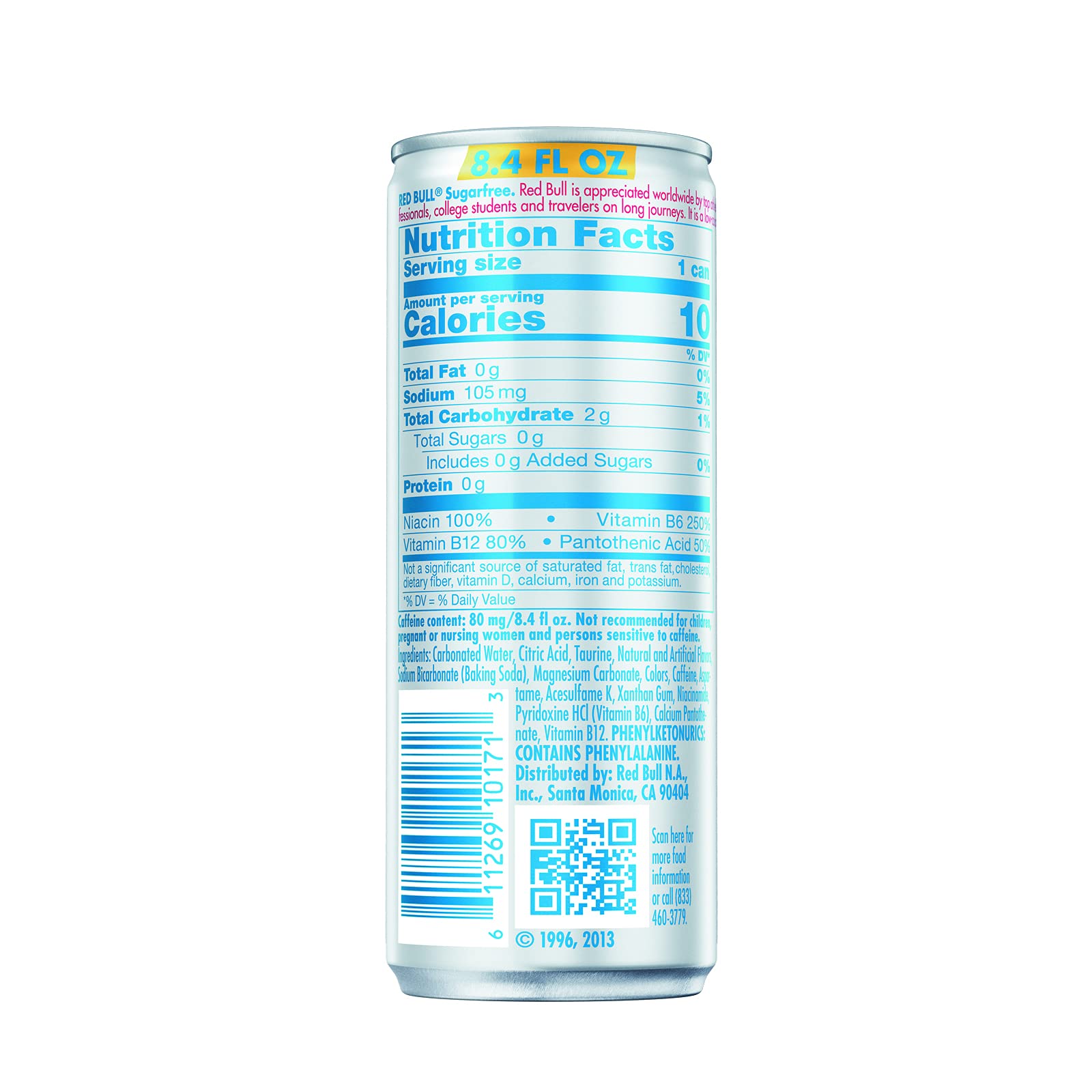 Red Bull Sugar Free Energy Drink with 151mg Caffeine plus Taurine & B Vitamins, 16 Fl Oz, Pack of 12 Cans
