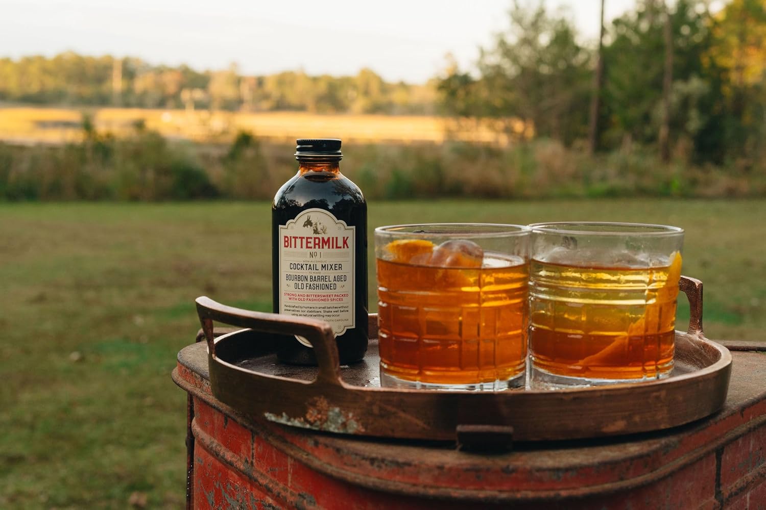 Bittermilk No.1 Bourbon Barrel Aged Old Fashioned Mix - All Natural Handcrafted Cocktail Mixer - Old Fashioned Syrup - More Complex than Bitters & Simple Syrup