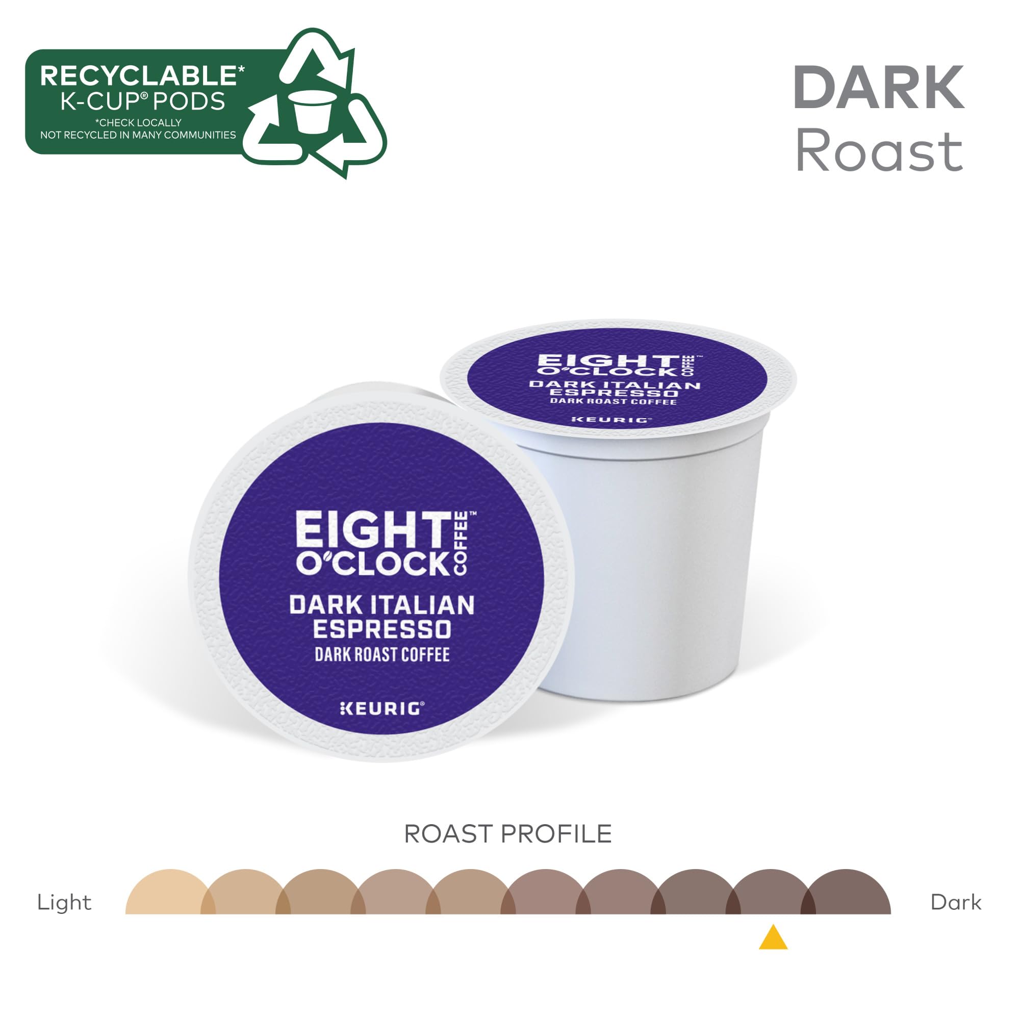 Eight O'Clock Coffee The Original, Single-Serve Keurig K-Cup Pods, Medium Roast Coffee Pods, 72 Count