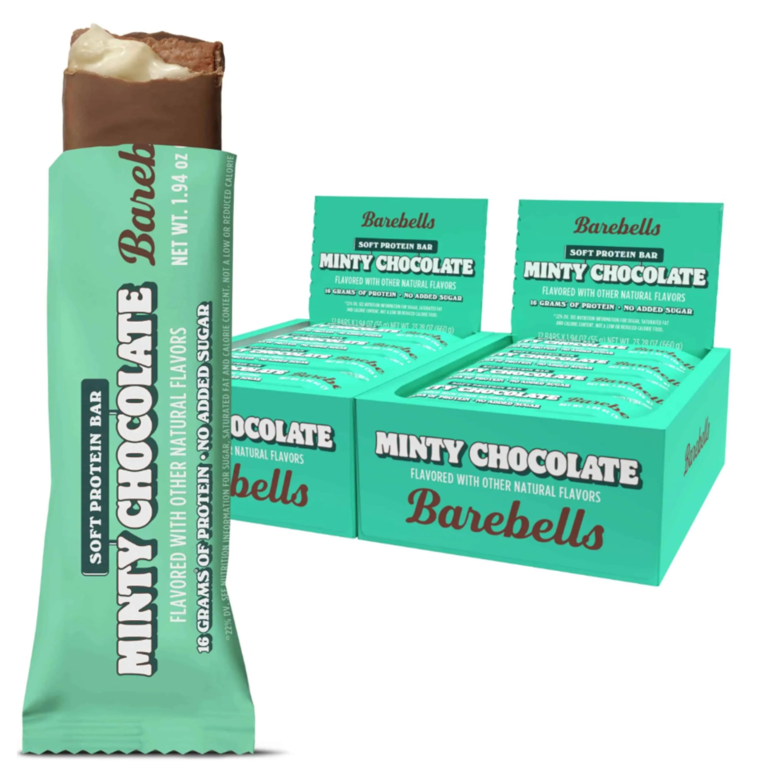 Barebells Protein Bars Salty Peanut - 12 Count, 20g High Protein Treats - Chocolate Nutrition Bar with 1g Total Sugars - On-The-Go Breakfast or Post-Workout Snack