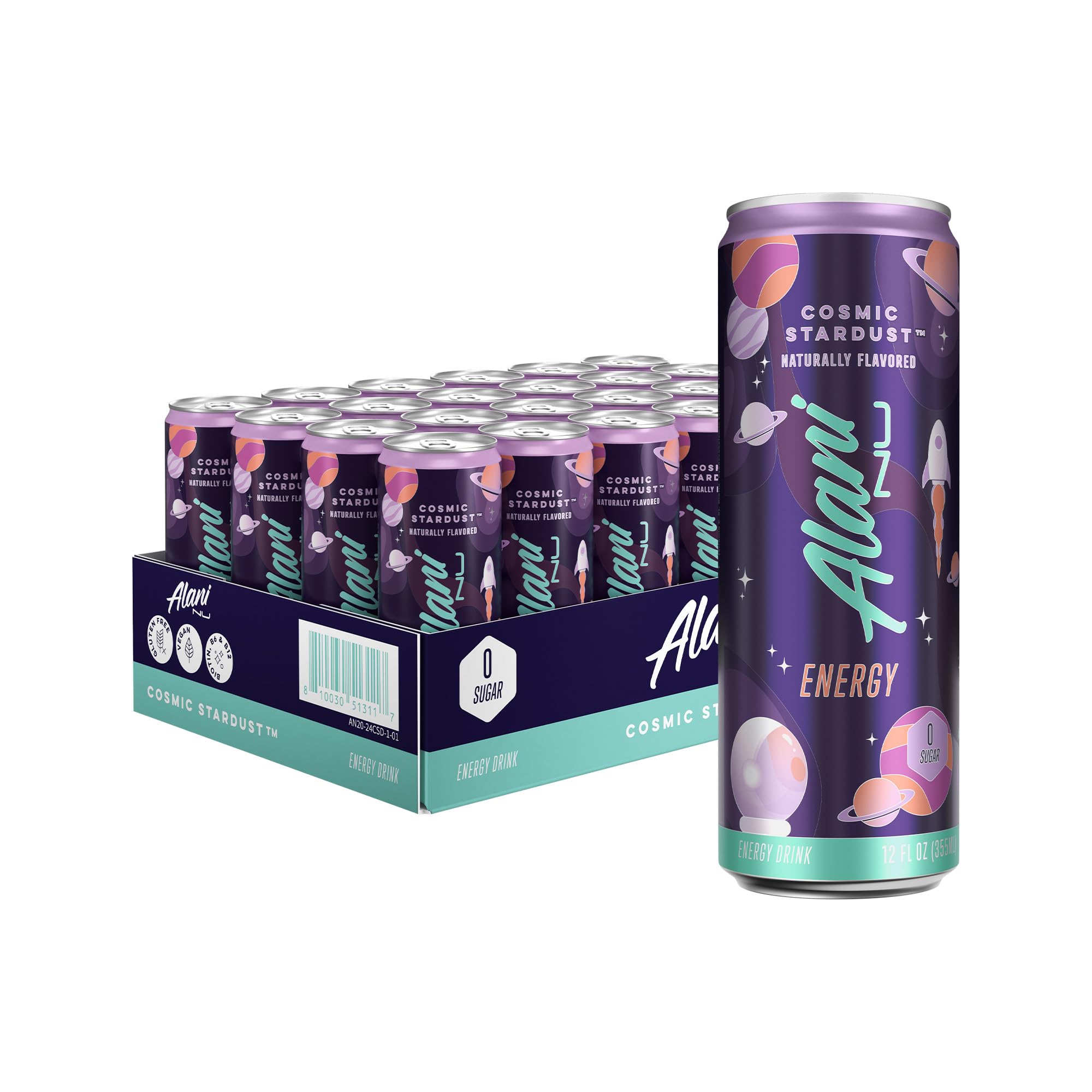 Alani Nu CHERRY TWIST Sugar Free, Low Calorie Energy Drinks, 200mg Caffeine, Biotin B Vitamins, Zero Sugar, 15 Calories, 12 Fl Oz Cans, 12 Pack0
