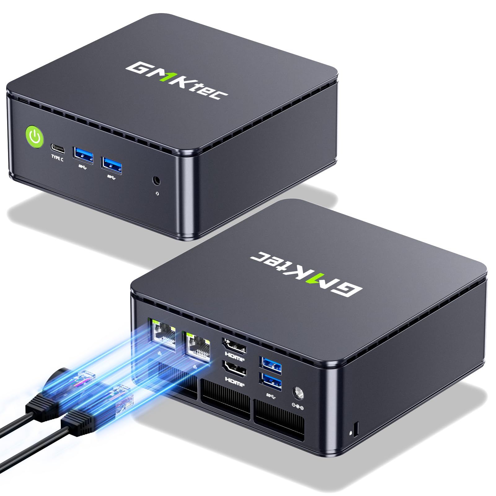 GMKtec Mini PC, G3 PRO Intel Core i3-10110U (Beats 4300U/N150), 16GB DDR4 RAM (Dual Channel) 512GB Storage Drive, Desktop Computer 4K Dual HDMI/USB3.2/WiFi 6/BT5.2/2.5GbE for Office, Business
