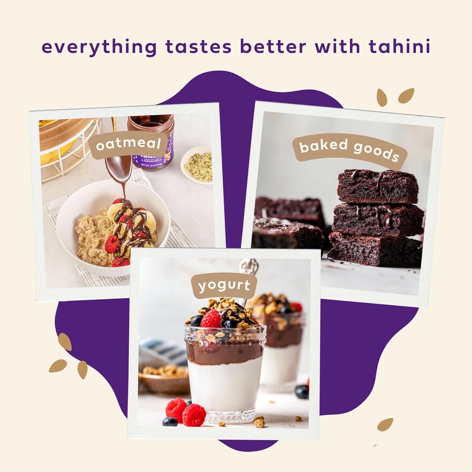Soom Foods Chocolate Sesame Spread - 12oz (2 Pack) | Made with 3 Ingredients, Low Sugar, Dairy-Free, No Nuts, No Gluten, Palm Oil-Free | 5g Protein | Better for You Chocolate Tahini Spread