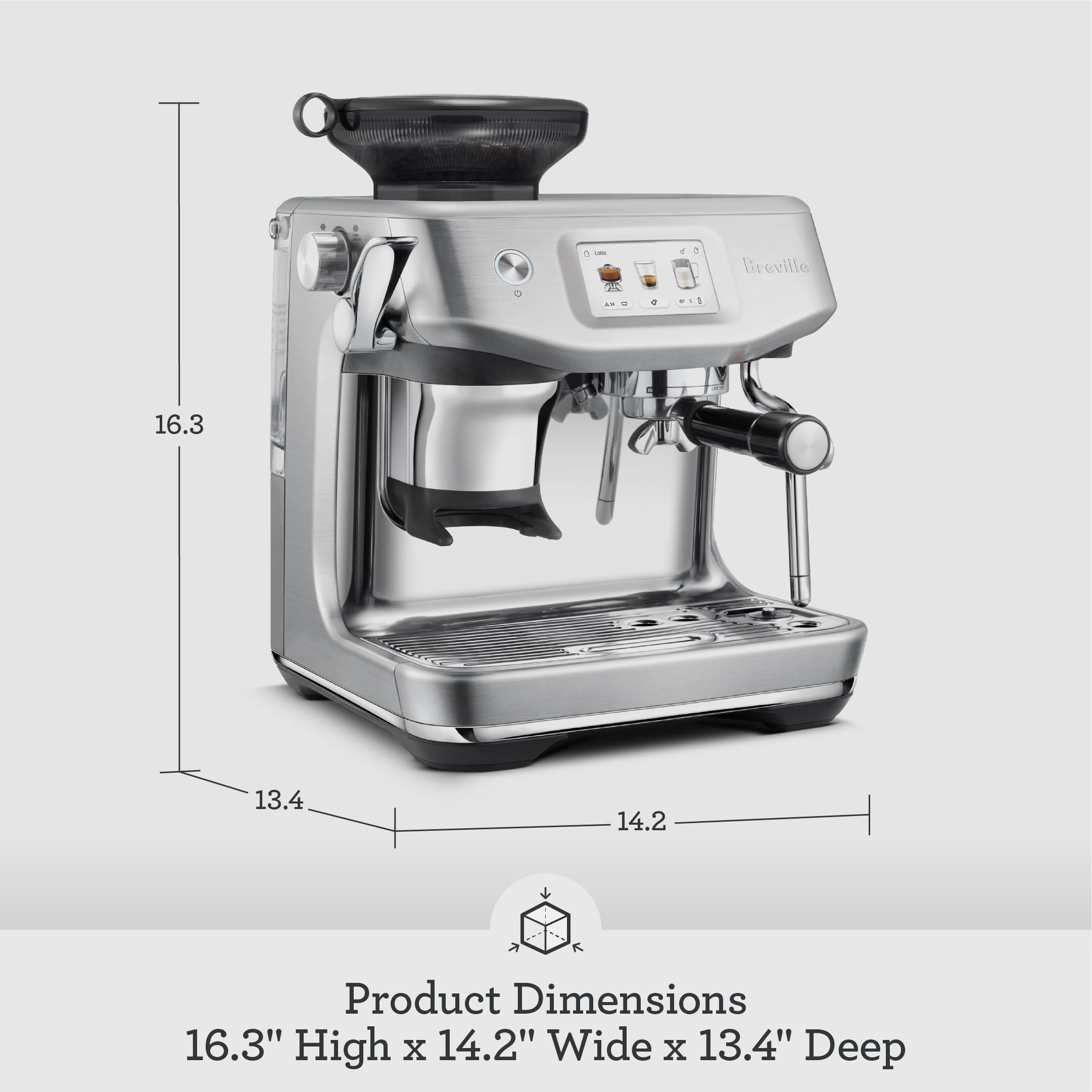 Breville Barista Touch Impress Espresso Machine BES881BSS, Brushed Stainless Steel