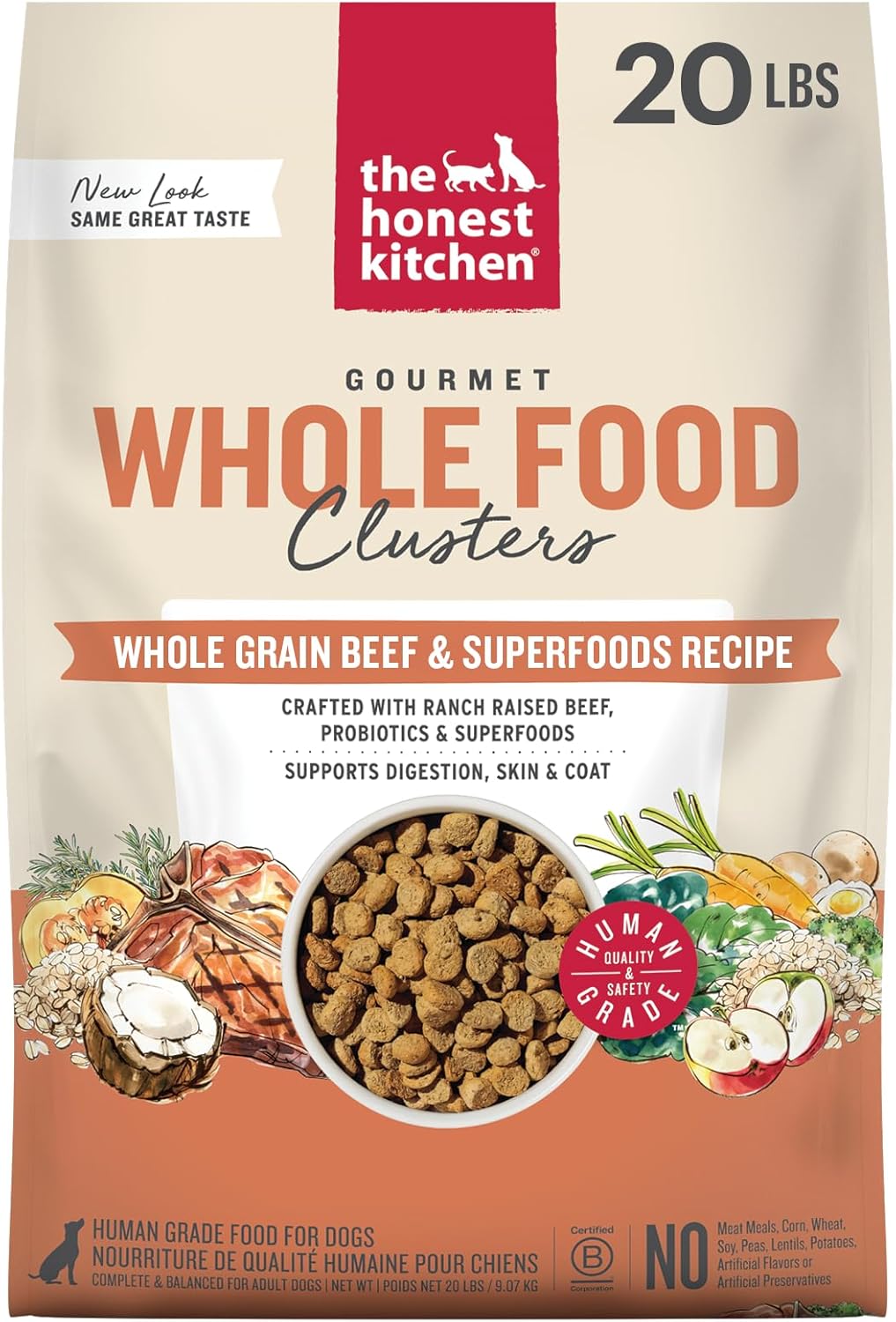 The Honest Kitchen Whole Food Clusters Whole Grain Chicken & Oat Dry Dog Food, 5 lb Bag