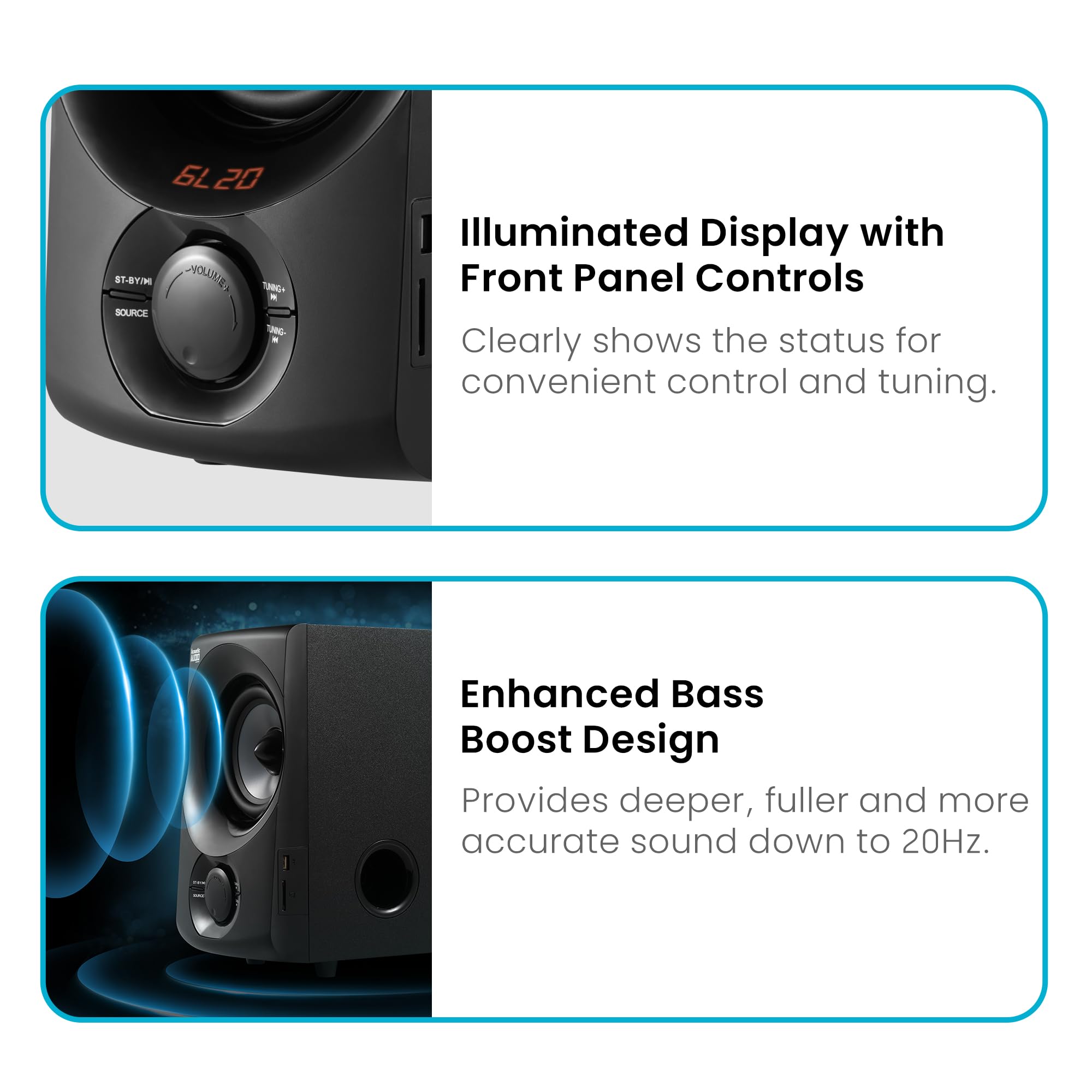 Acoustic Audio AA5170 Home Theater 5.1 Bluetooth Speaker System 700W with Powered Sub
