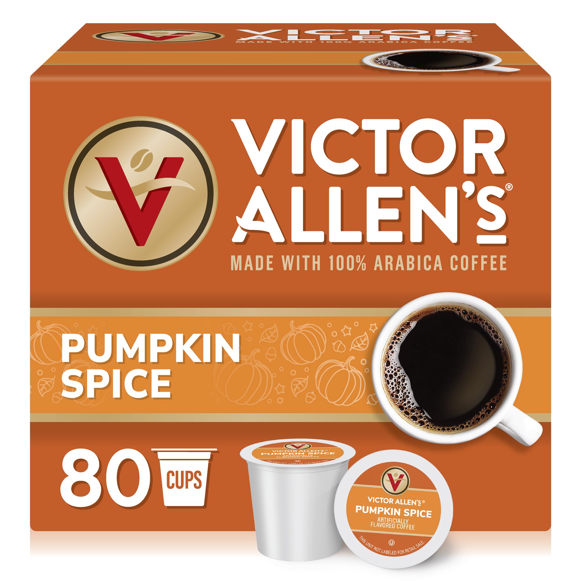Victor Allen's Coffee Hazelnut Flavored, Medium Roast, 80 Count, Single Serve Coffee Pods for Keurig K-Cup Brewers
