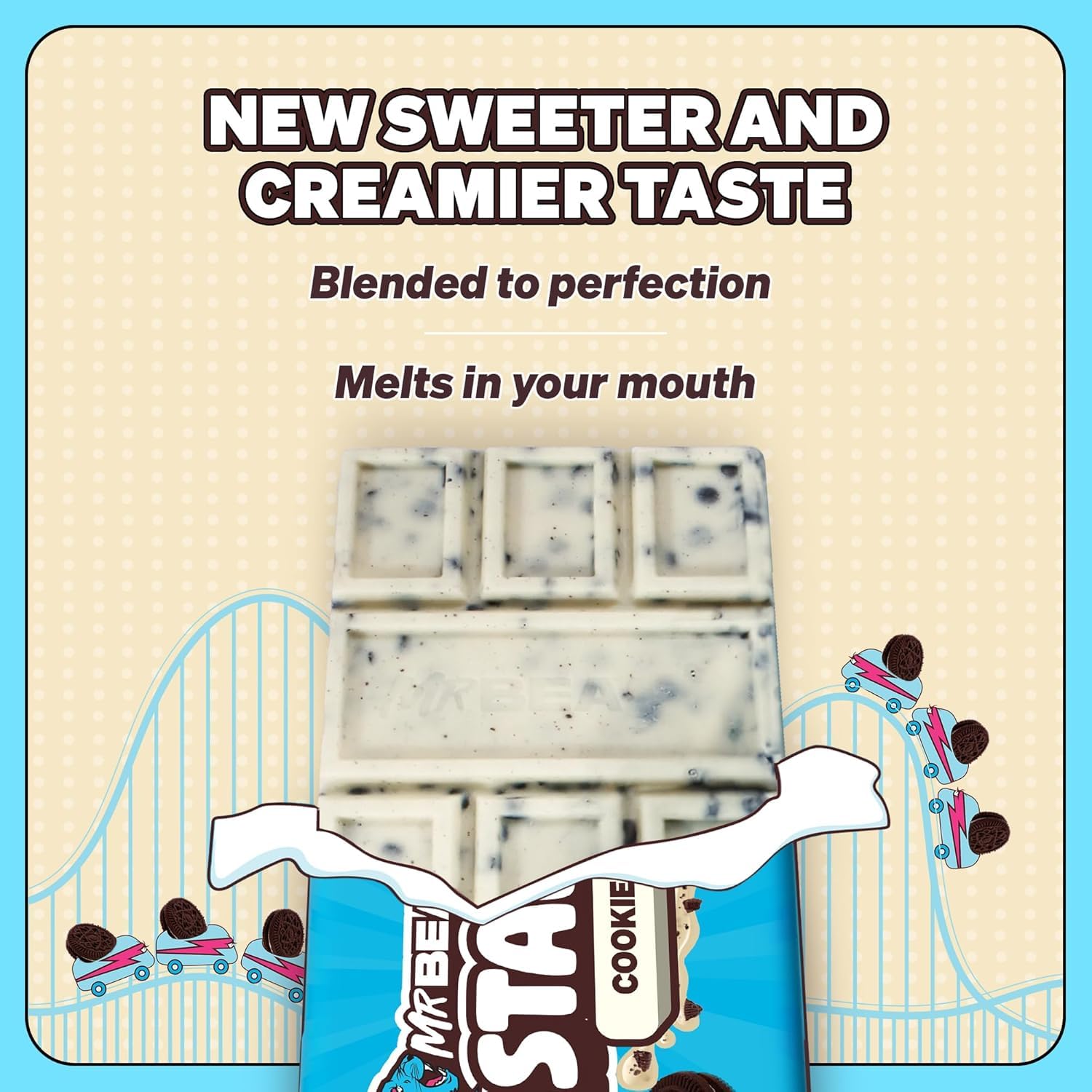 Feastables MrBeast Milk & Cookies Pack, King Size Milk Chocolate & Cookies & Creme Bars, 10 Each, Candy Bars for Adults & Kids as Snacks, Gifts, or Dessert, Fairtrade Cocoa, 2.1 Oz Each, 20 Count