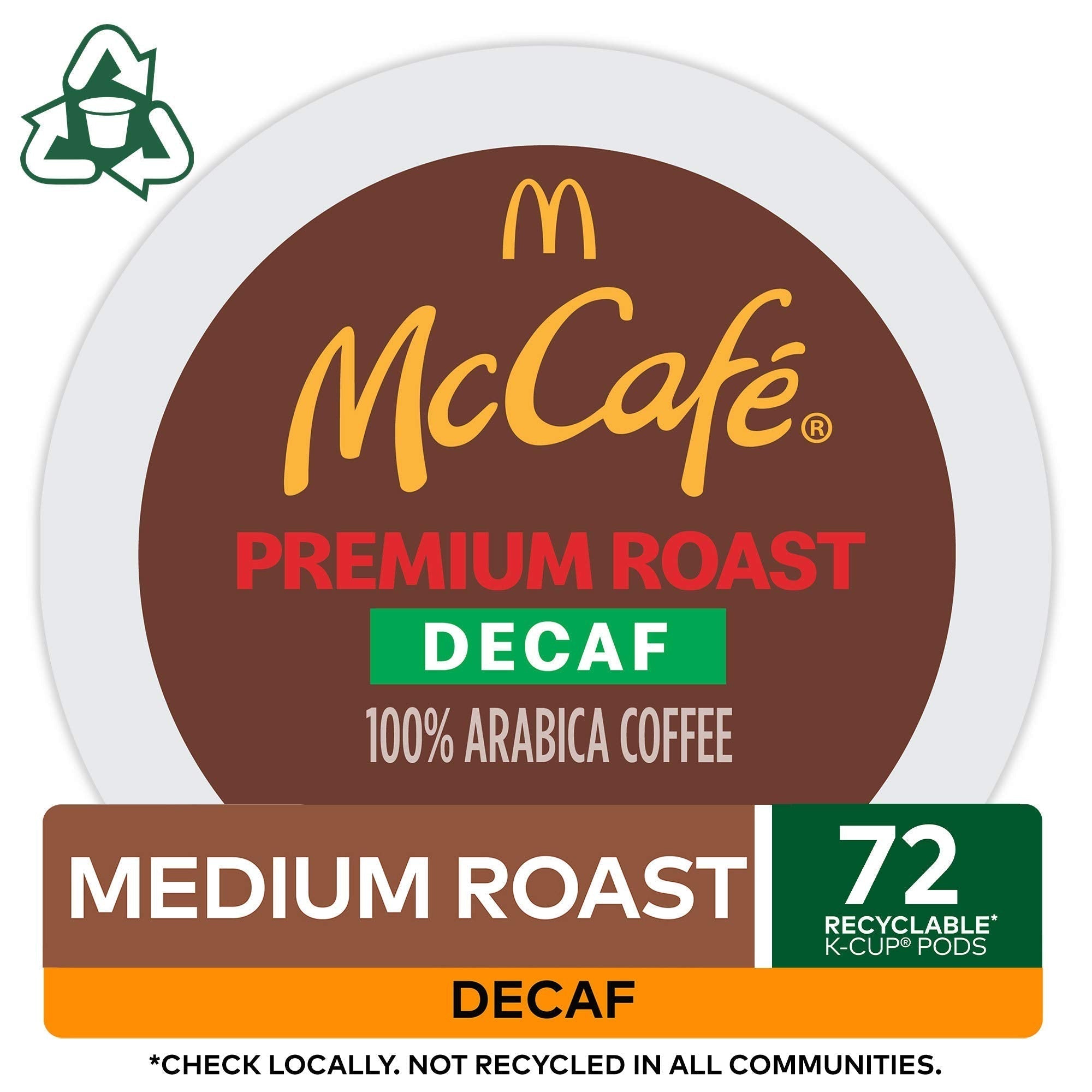 McCafe Premium Roast Decaf Coffee, Single Serve Keurig K-Cup Pods, Decaffeinated, 96 Count (4 Packs of 24)