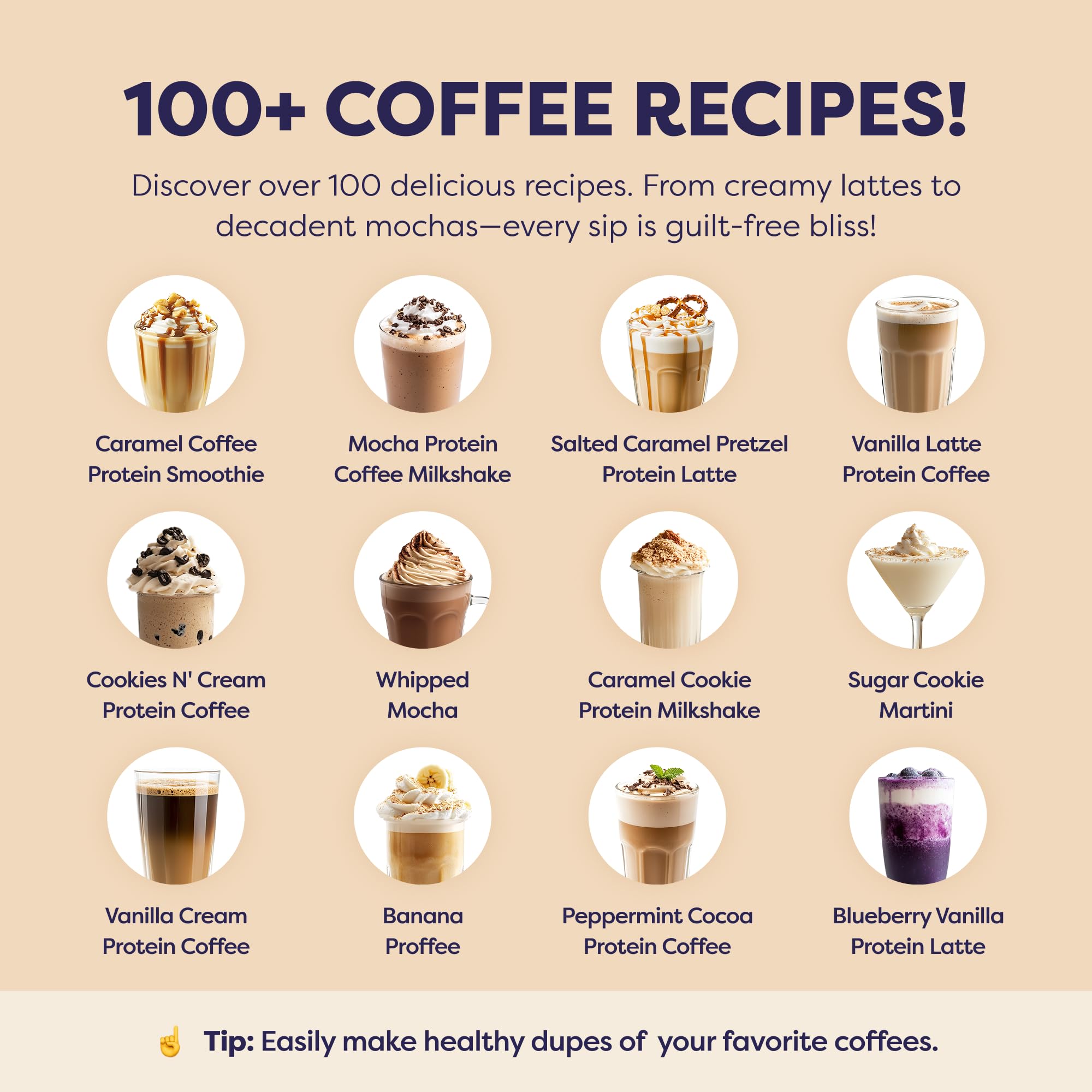 Caramel Protein Iced Coffee - Premium Whey Protein & Instant Iced Coffees - 100% Natural Cold Brew - Zero Artificial Flavors & Sweeteners, 80 mg Caffeine Per Serving, No Added Sugar, 20 Servings