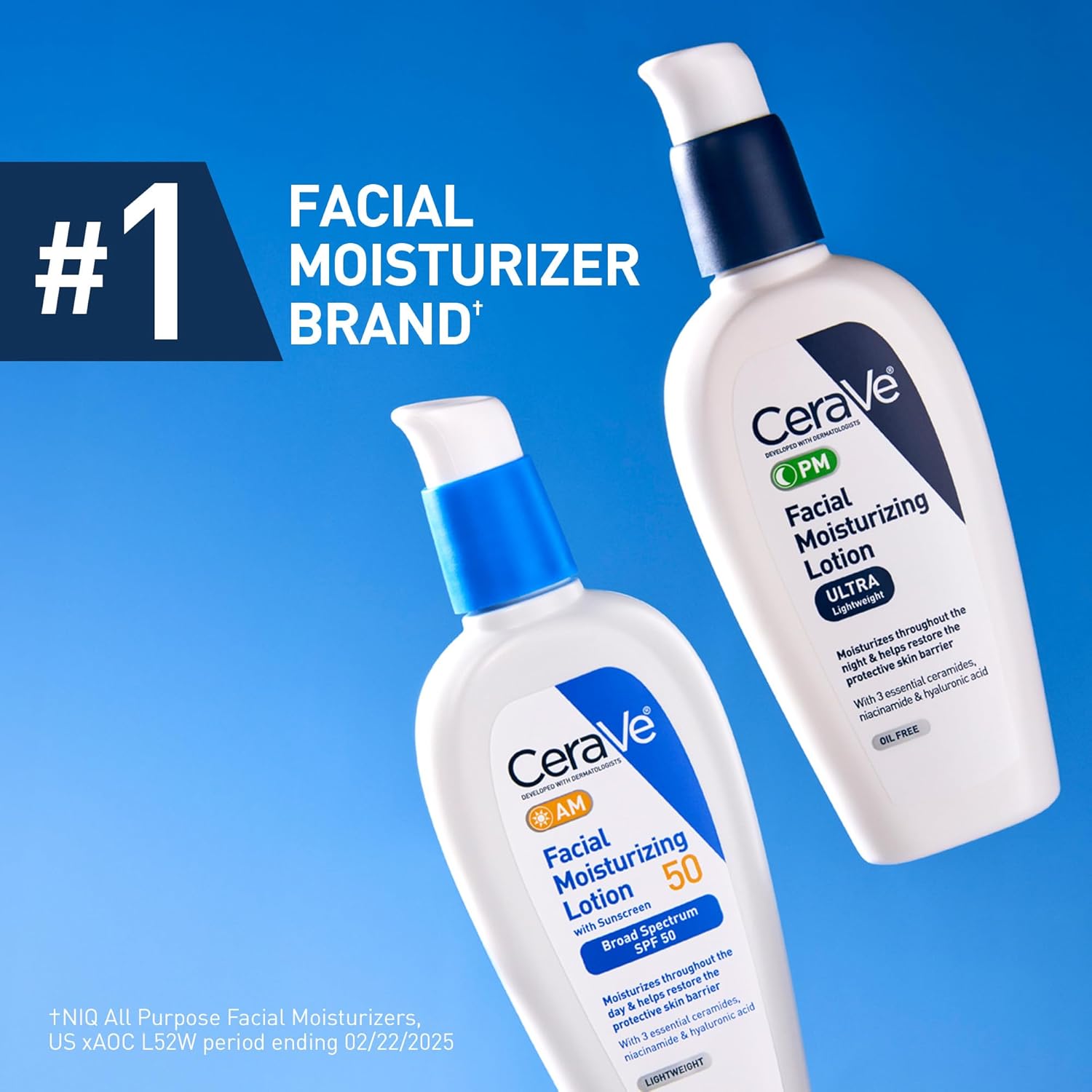 Cerave Pm Facial Moisturizing Lotion, 3 Oz., Multiplied With Derma Roller, 3 Fl Oz (Pack Of 1)