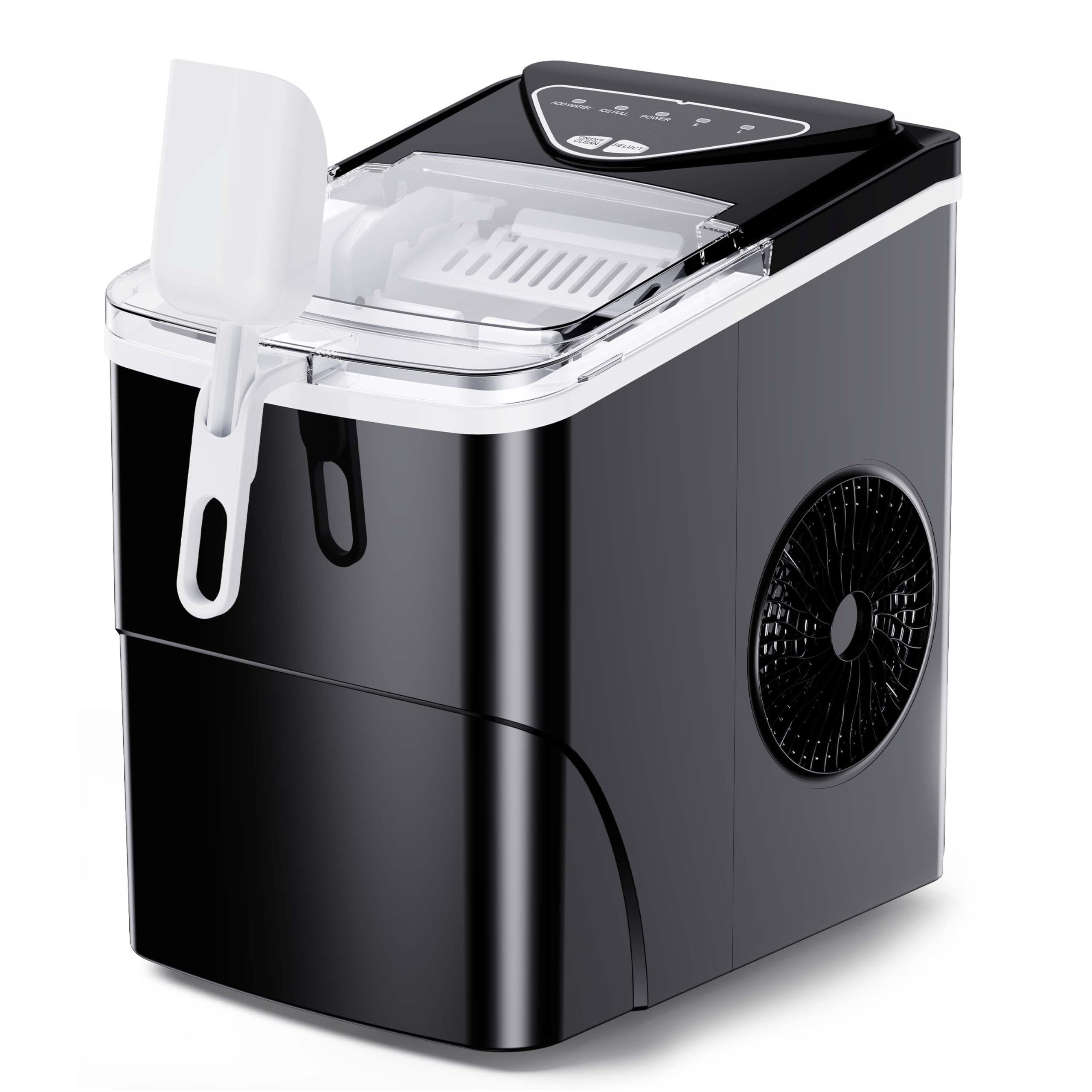 Nugget Ice Maker Countertop, Silonn Chewable Pellet Ice Machine with Self-Cleanin Function, 36lbs/24H Portable Ice Makers for Home Kitchen Officce, Black