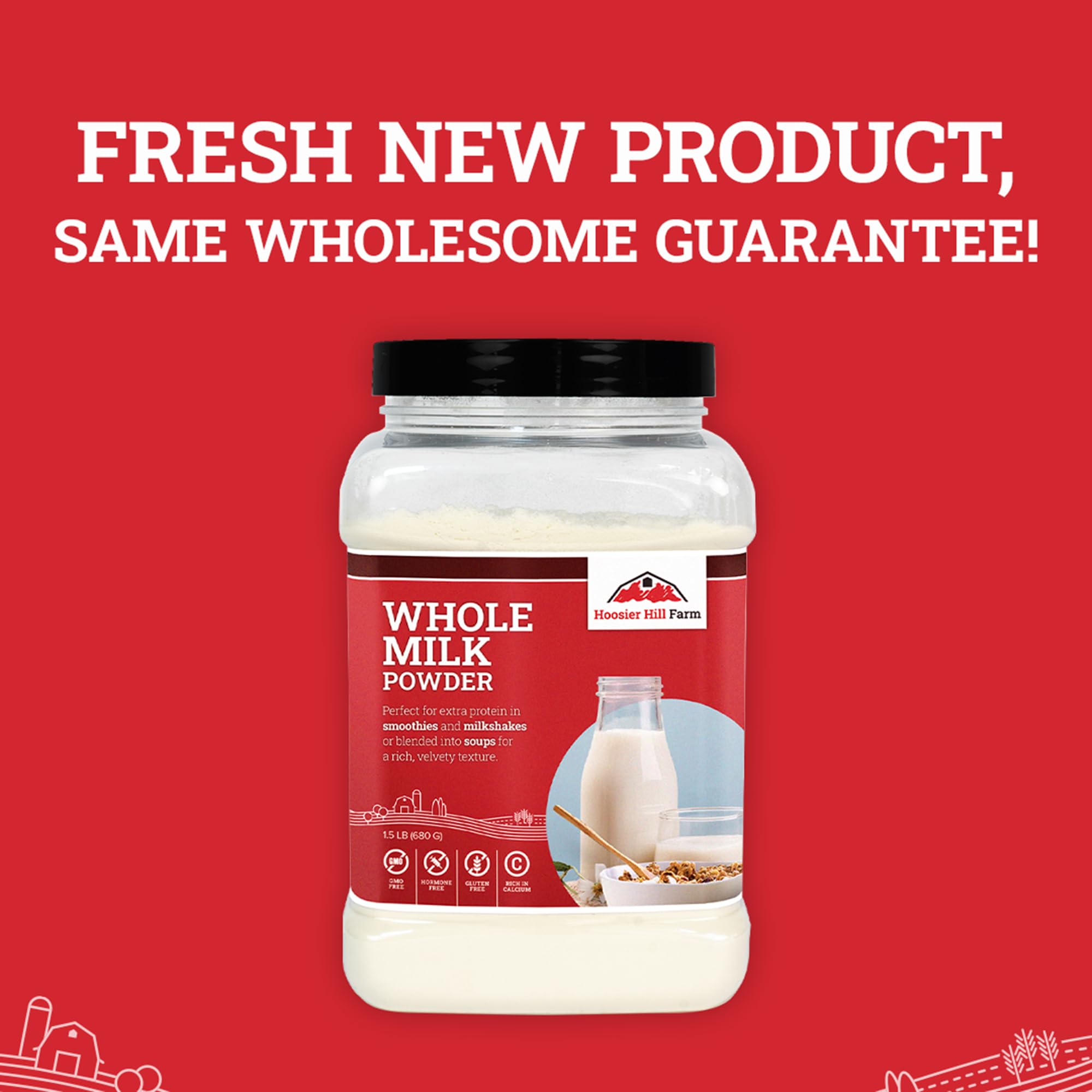 Hoosier Hill Farm Whole Milk Powder, 6LB (Pack of 1)
