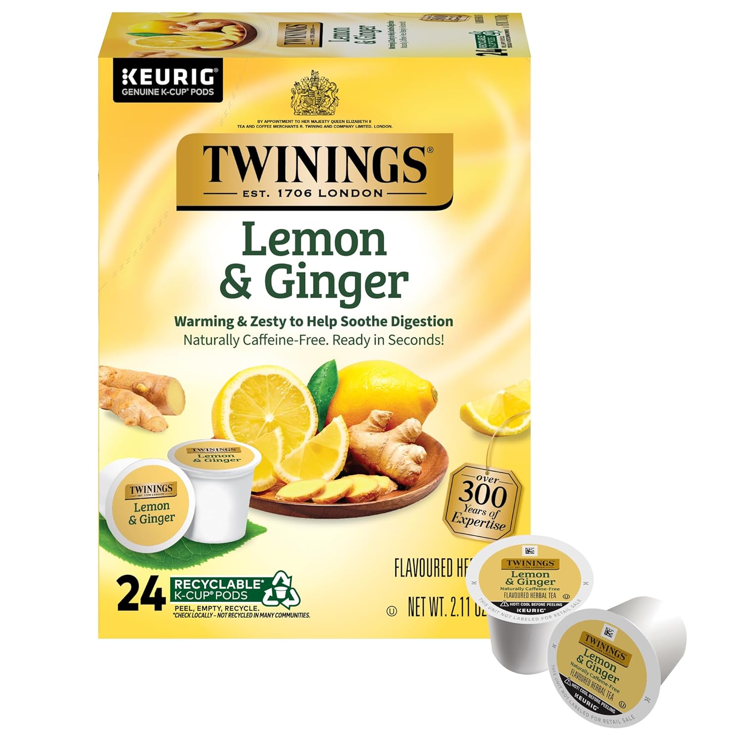 Twinings English Breakfast Black Tea K-Cup Pods for Keurig, 24 Count (Pack of 1), Smooth, Flavourful, Robust, Caffeinated, Enjoy Hot or Iced