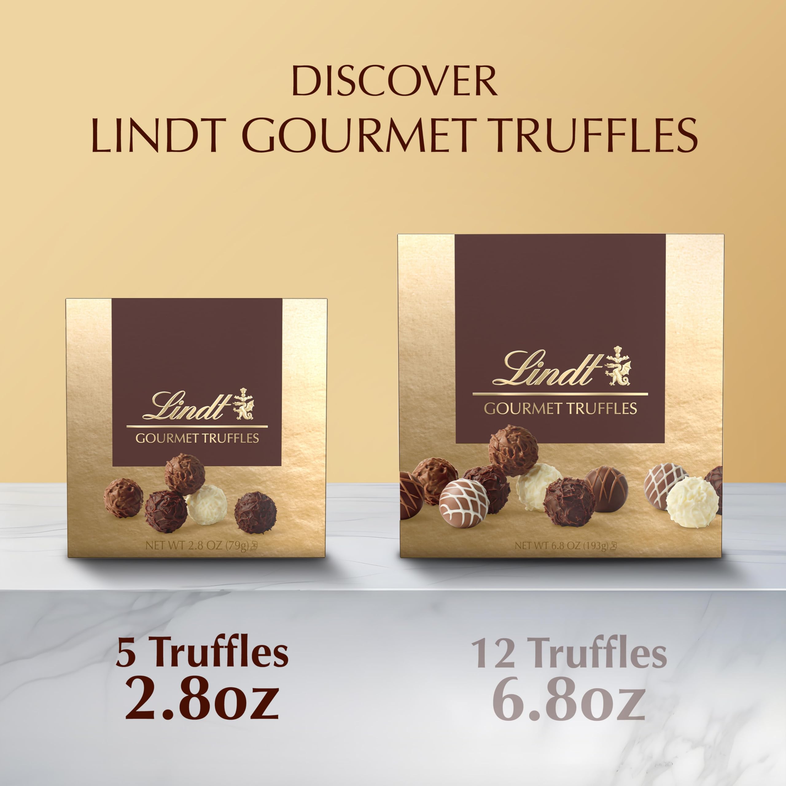 Lindt Gourmet Truffles Chocolate Candy Truffles, Assorted Chocolate Truffles, Christmas Candy, 14.7 oz. Gift Box
