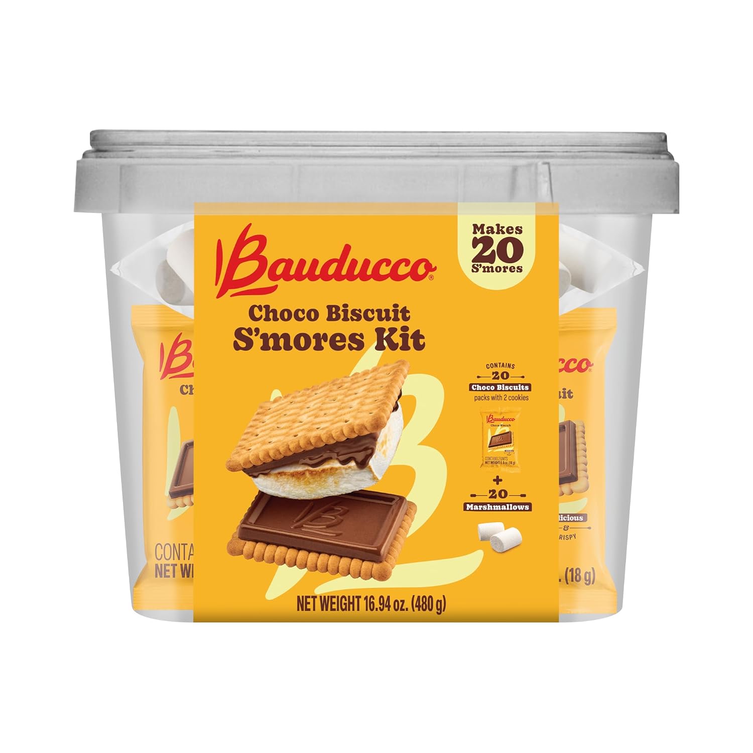 Bauducco Choco Biscuit Cookies – Crispy Chocolate-Covered Biscuits, Individually Wrapped for Snacking, Dessert, and Lunch Boxes, 25.3 oz (Pack of 40)