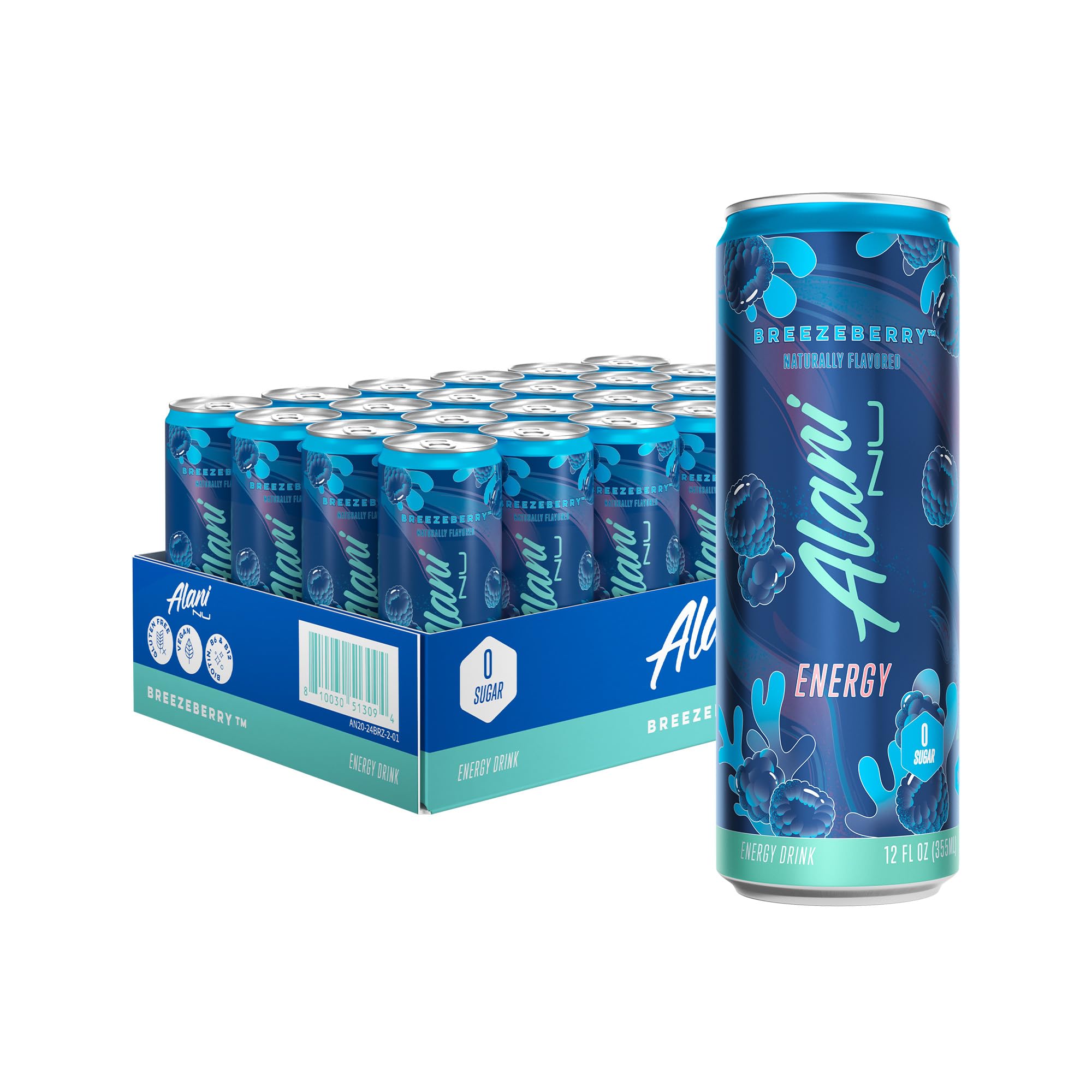Alani Nu CHERRY TWIST Sugar Free, Low Calorie Energy Drinks, 200mg Caffeine, Biotin B Vitamins, Zero Sugar, 15 Calories, 12 Fl Oz Cans, 12 Pack0