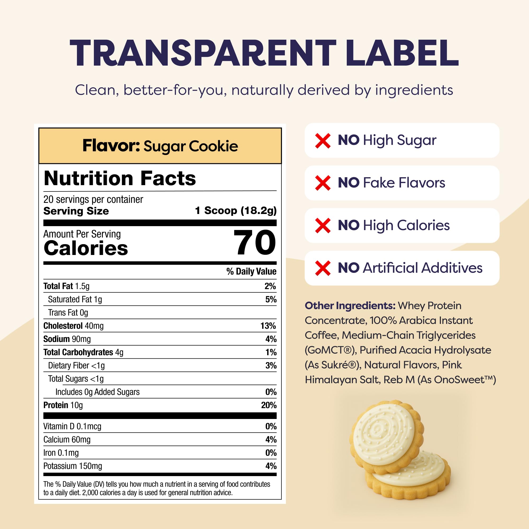 Caramel Protein Iced Coffee - Premium Whey Protein & Instant Iced Coffees - 100% Natural Cold Brew - Zero Artificial Flavors & Sweeteners, 80 mg Caffeine Per Serving, No Added Sugar, 20 Servings
