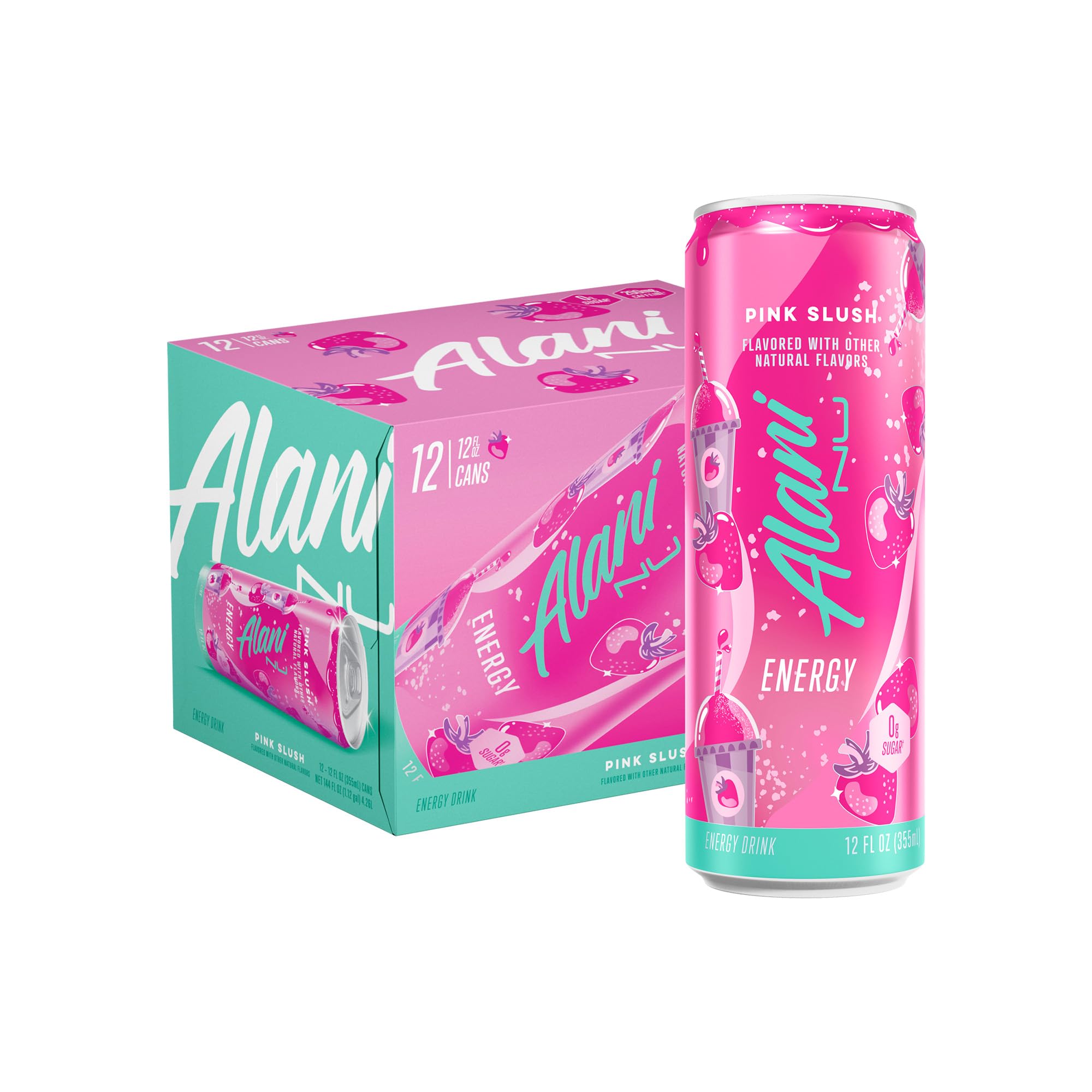Alani Nu CHERRY TWIST Sugar Free, Low Calorie Energy Drinks, 200mg Caffeine, Biotin B Vitamins, Zero Sugar, 15 Calories, 12 Fl Oz Cans, 12 Pack0