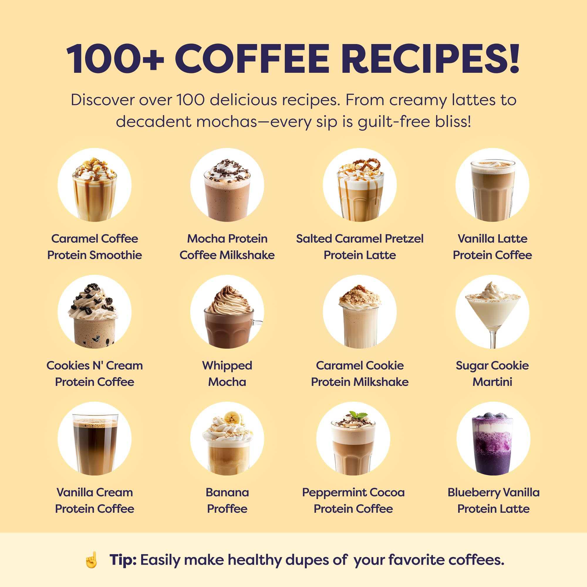 Caramel Protein Iced Coffee - Premium Whey Protein & Instant Iced Coffees - 100% Natural Cold Brew - Zero Artificial Flavors & Sweeteners, 80 mg Caffeine Per Serving, No Added Sugar, 20 Servings