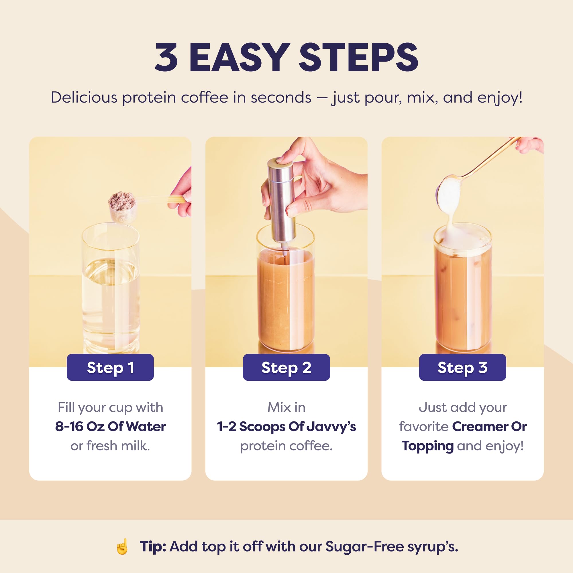 Caramel Protein Iced Coffee - Premium Whey Protein & Instant Iced Coffees - 100% Natural Cold Brew - Zero Artificial Flavors & Sweeteners, 80 mg Caffeine Per Serving, No Added Sugar, 20 Servings